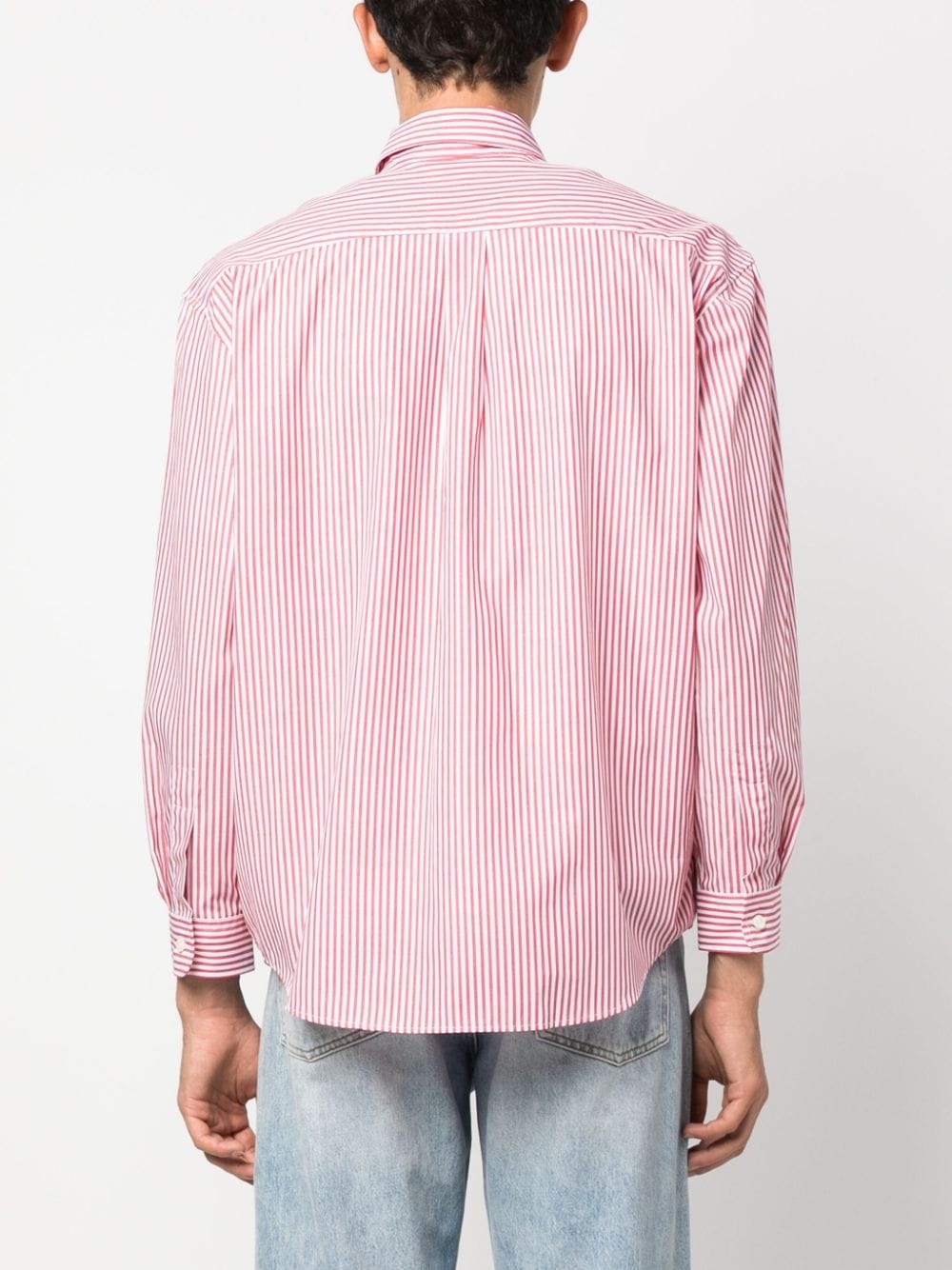 stripe-print cotton shirt - 4