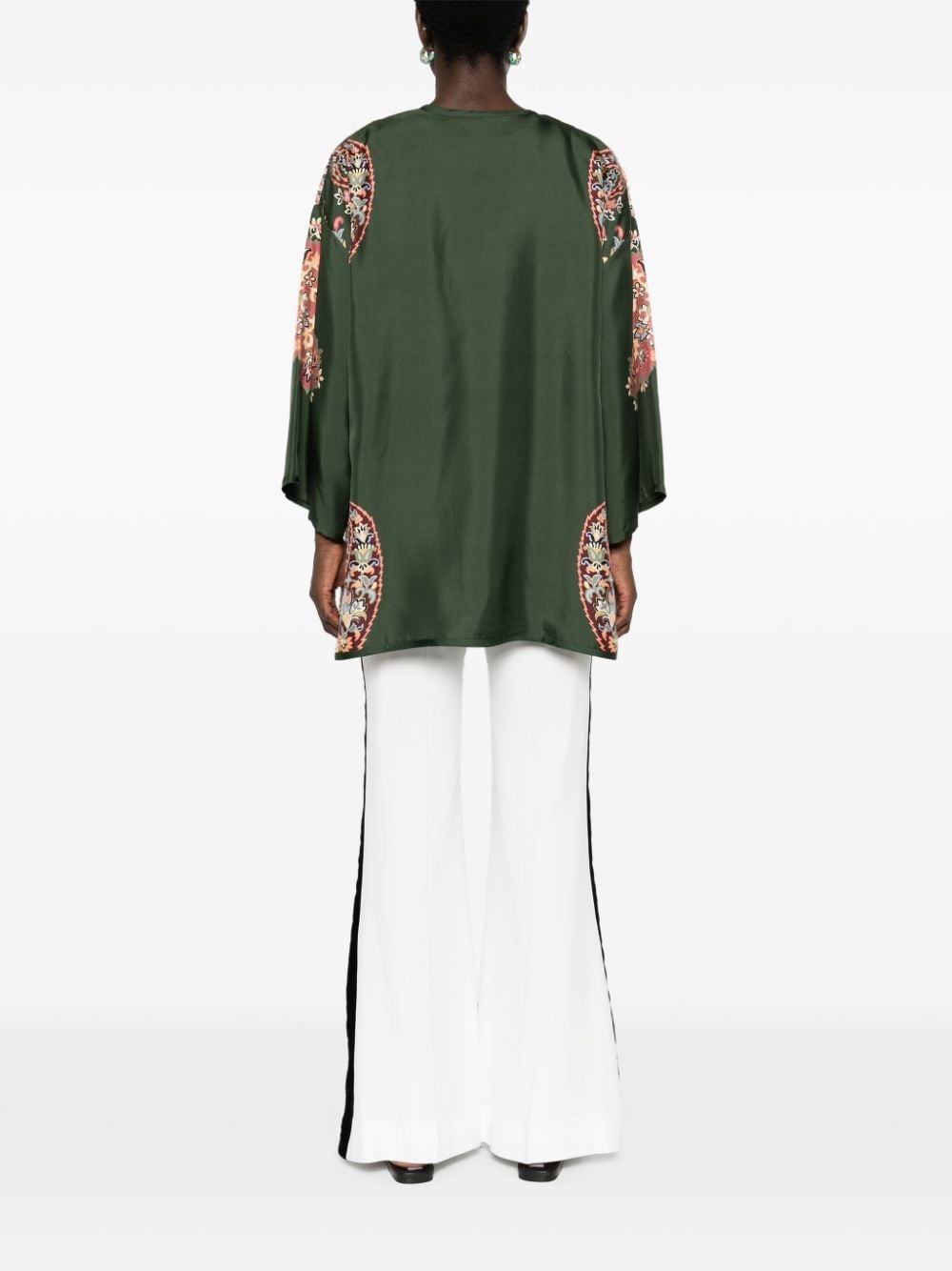 paisley-print silk jacket - 4
