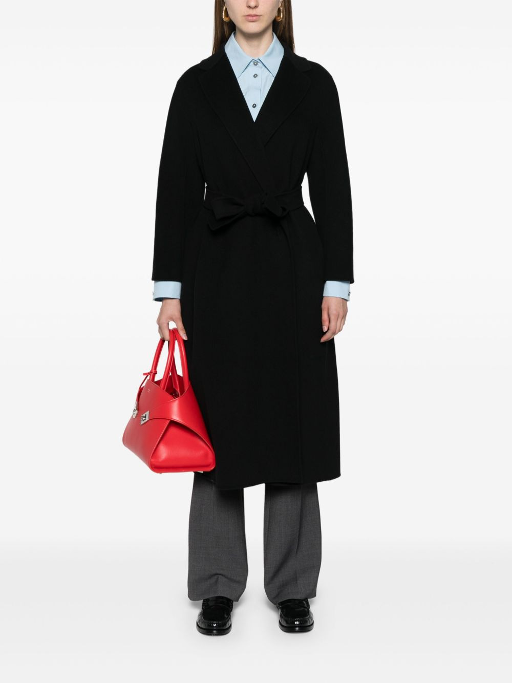 belted wool coat - 2