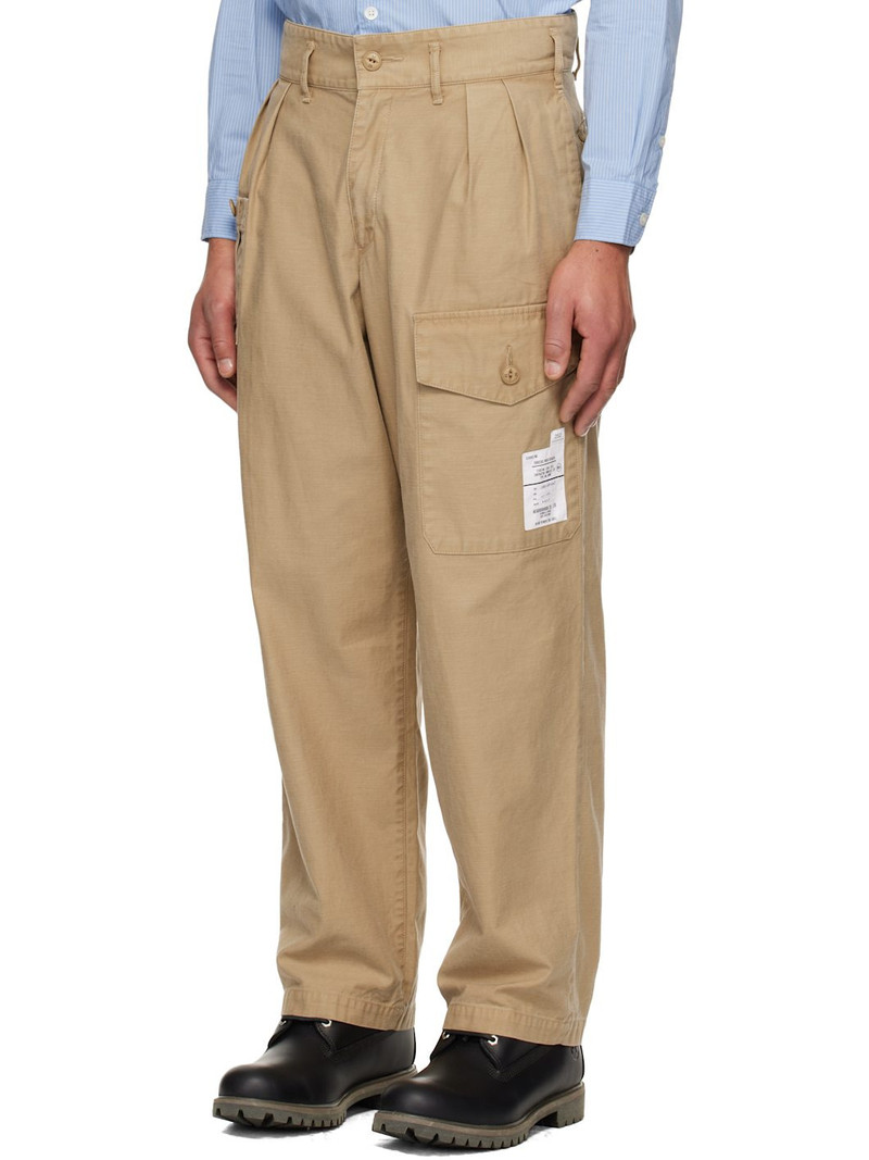 NEIGHBORHOOD Beige Two Tuck Cargo Pants outlook