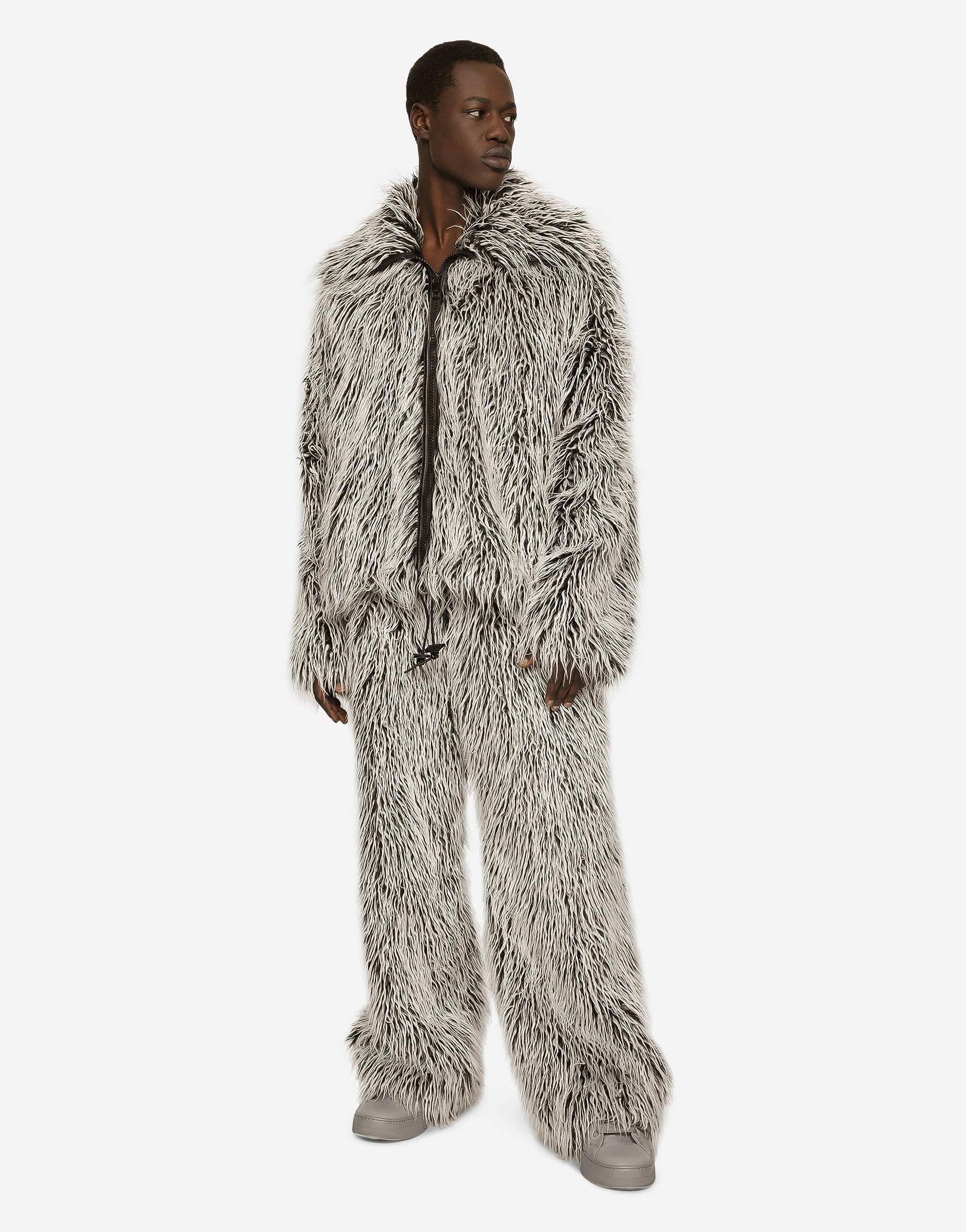 Faux fur jogging pants - 2
