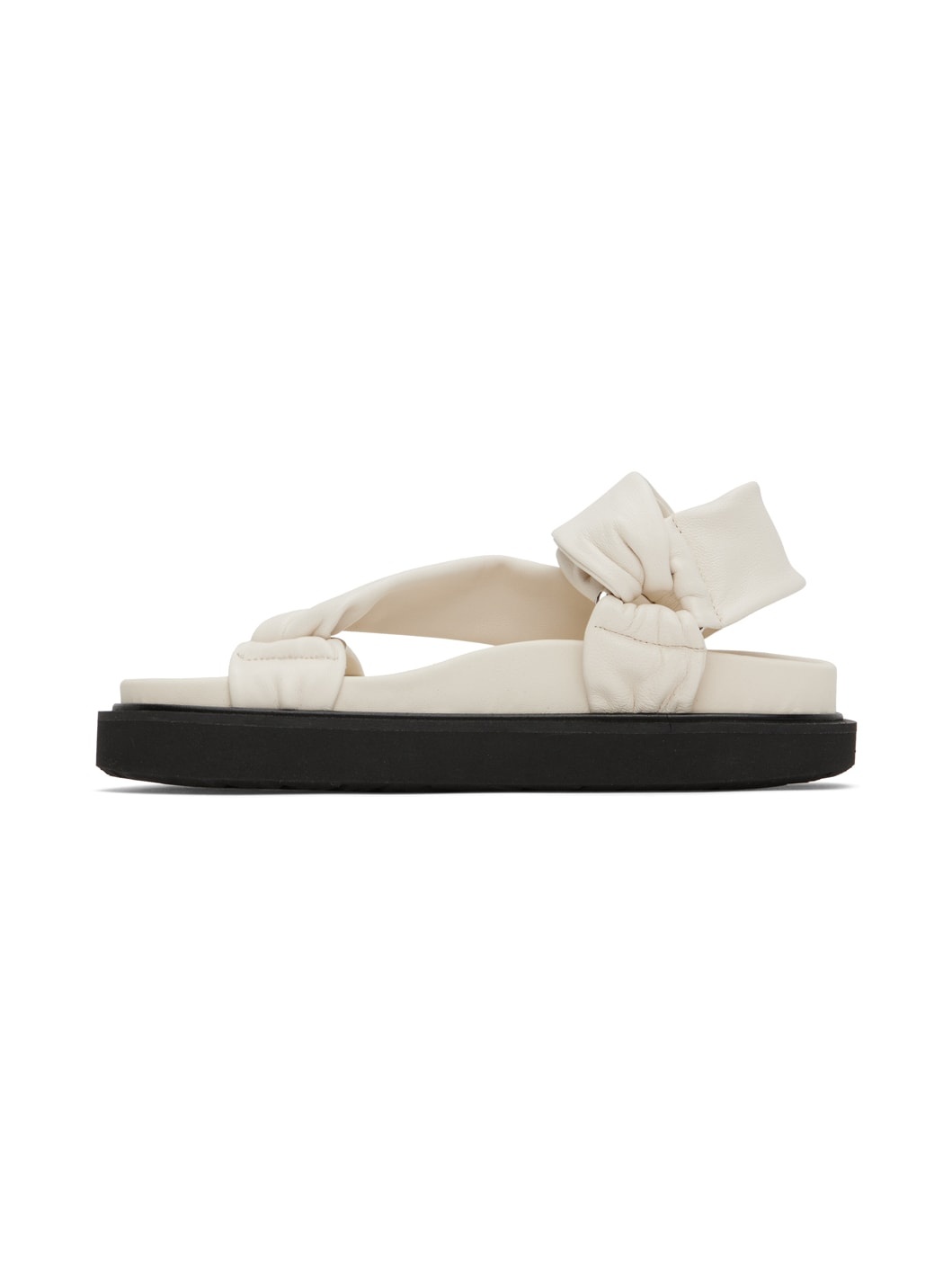 White Naori Leather Sandals - 3