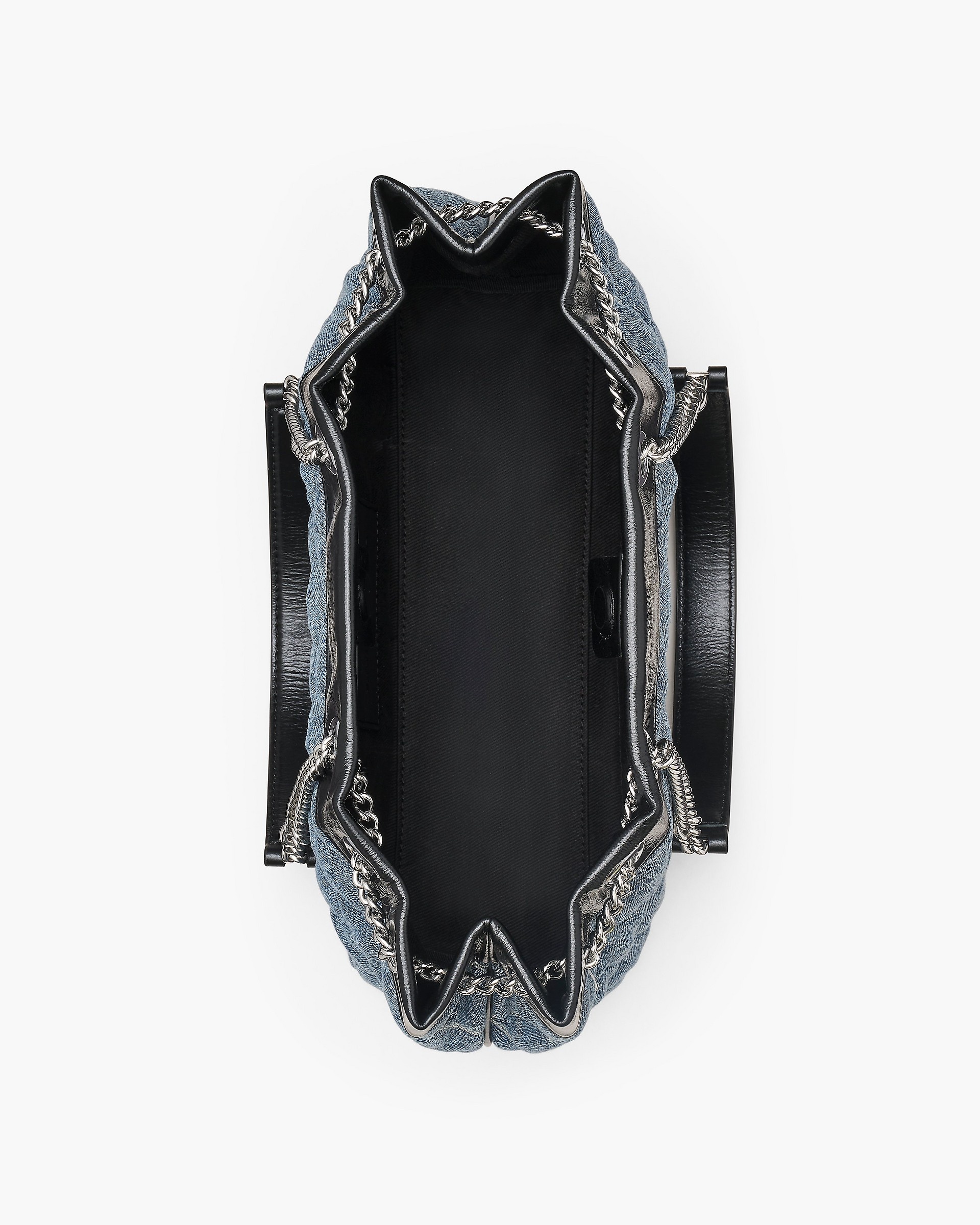 THE QUILTED DENIM CHAIN SACK BAG - 6
