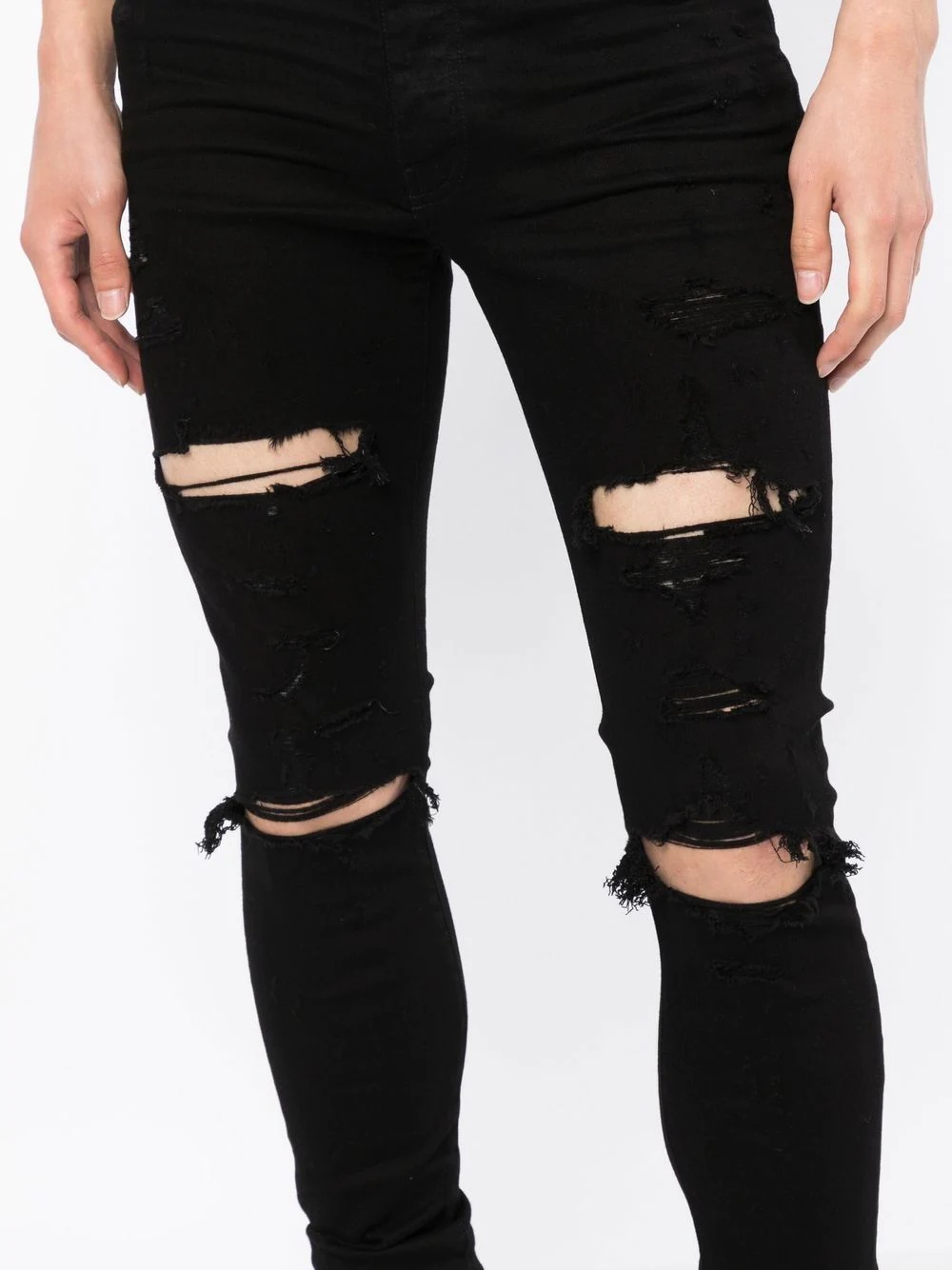 distressed skinny jeans - 5