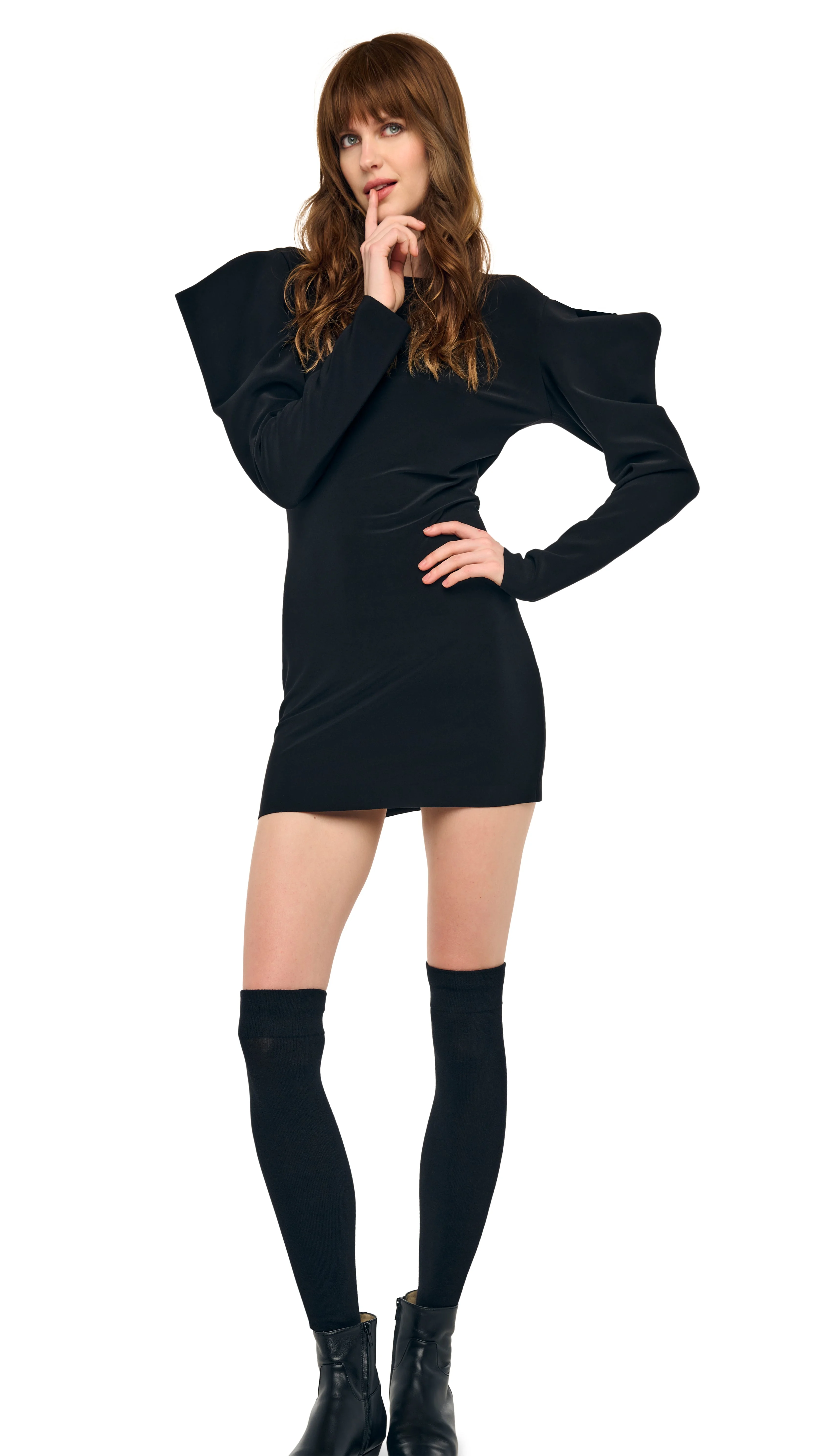 WING SLEEVE MINI DRESS - 1