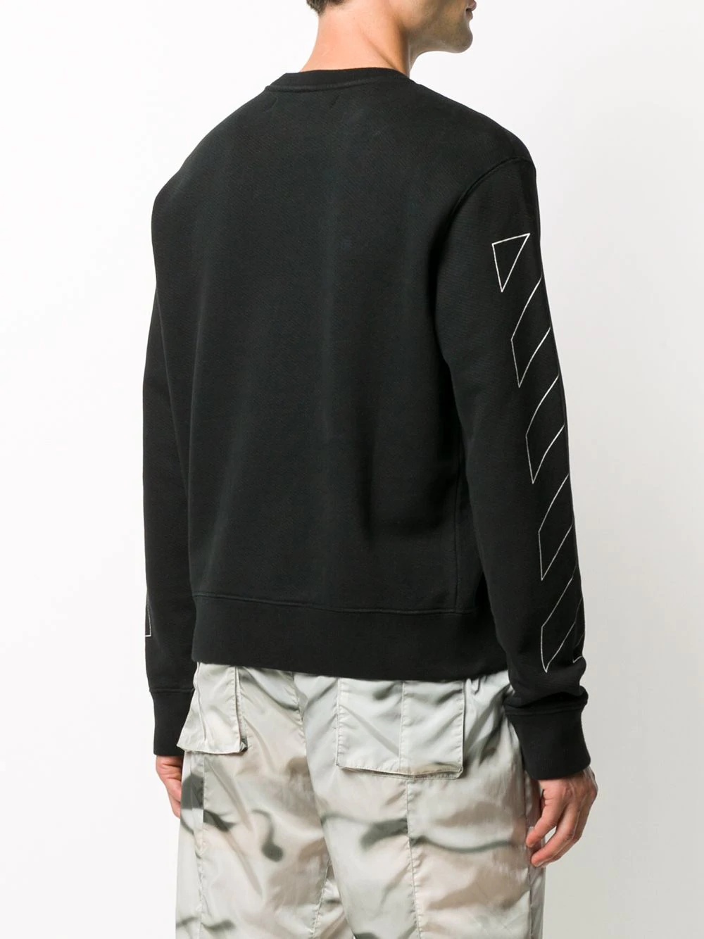 diagonal stripe sweatshirt - 4