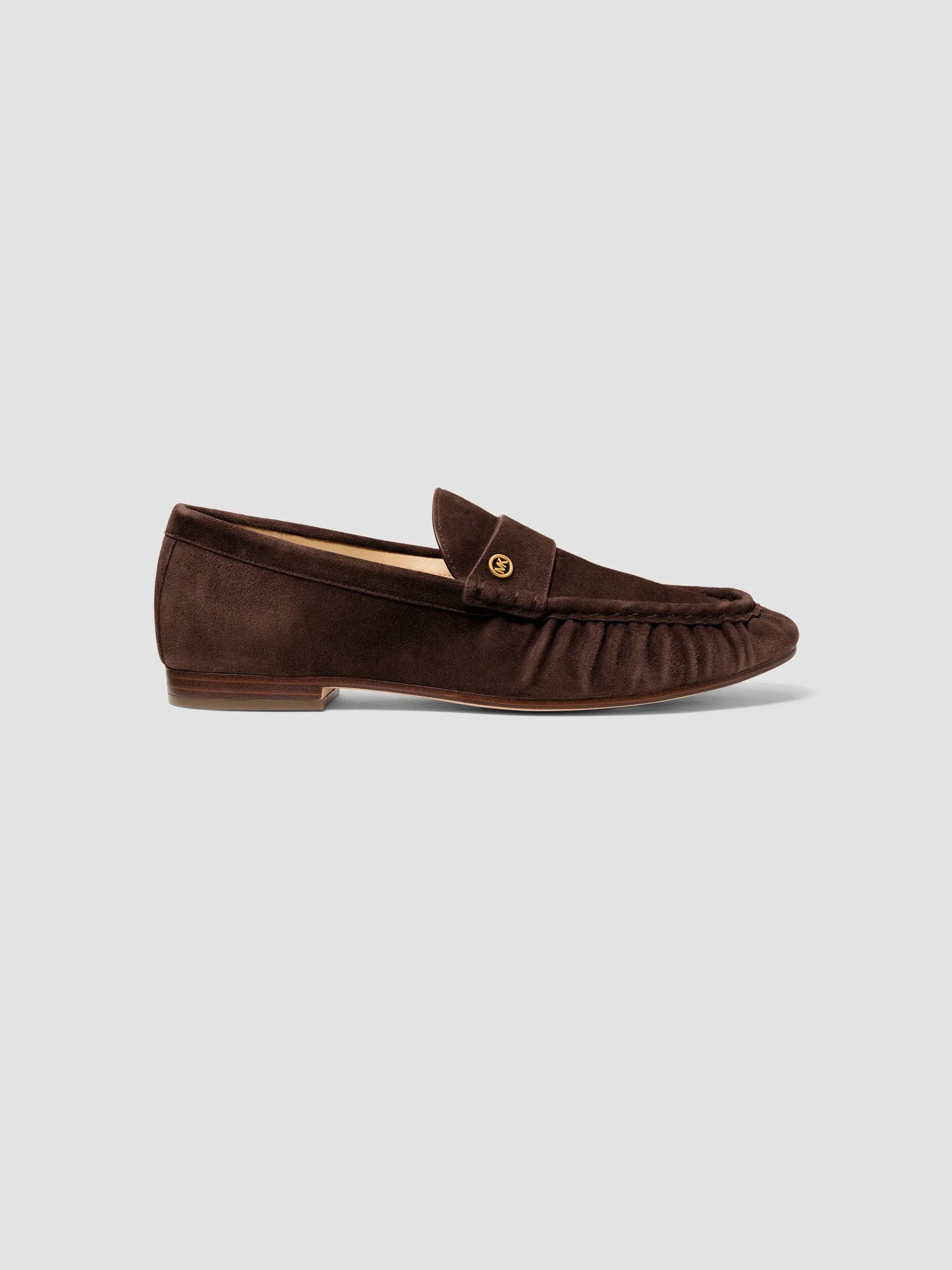Women's Jennings Ruched Suede Loafers - Chocolate - 1