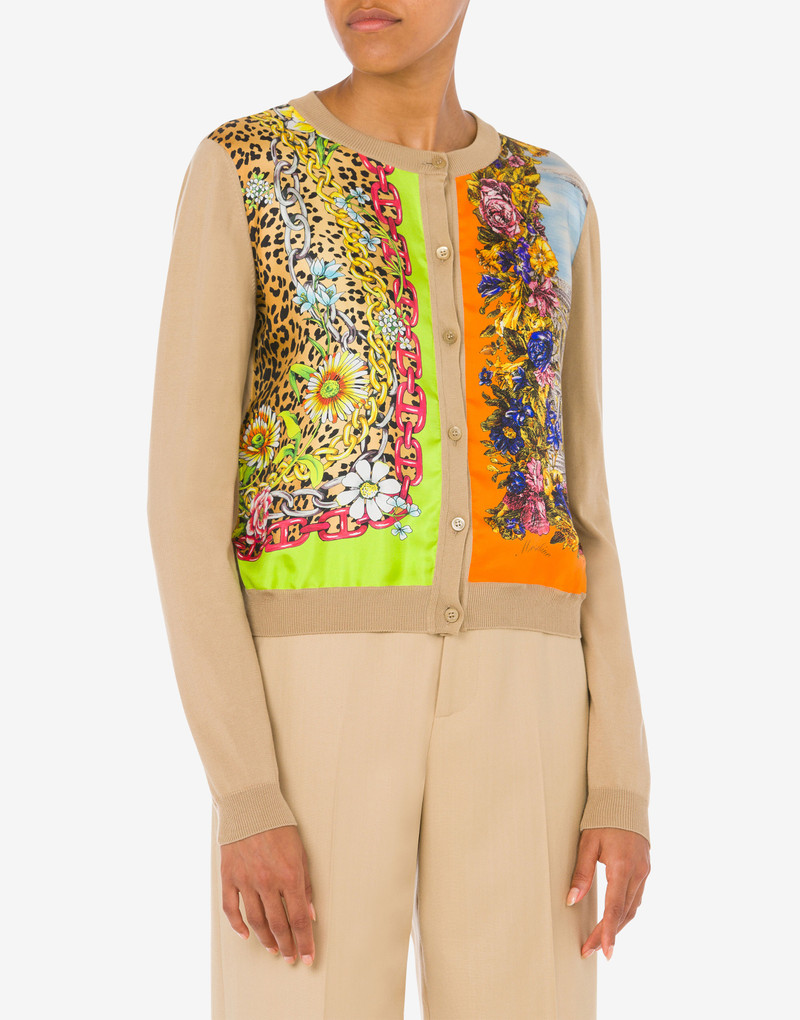 Moschino SCARF DETAILS COTTON CARDIGAN outlook