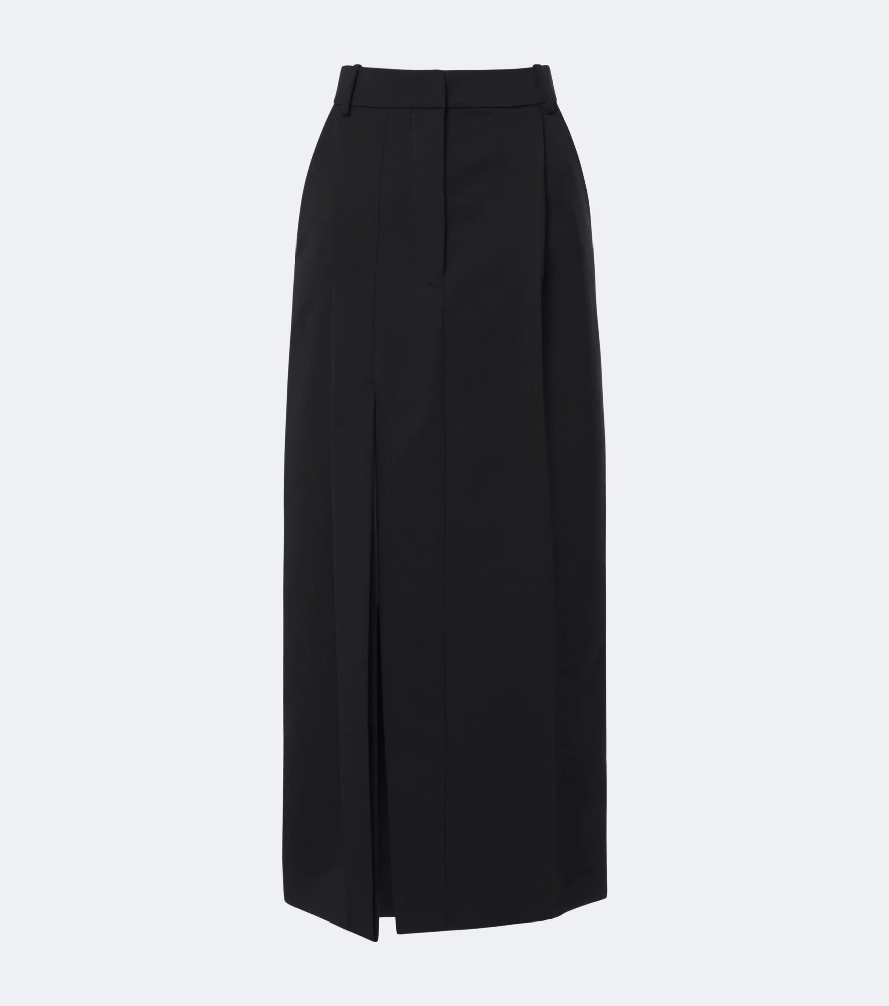 Pleated wool midi skirt - 1