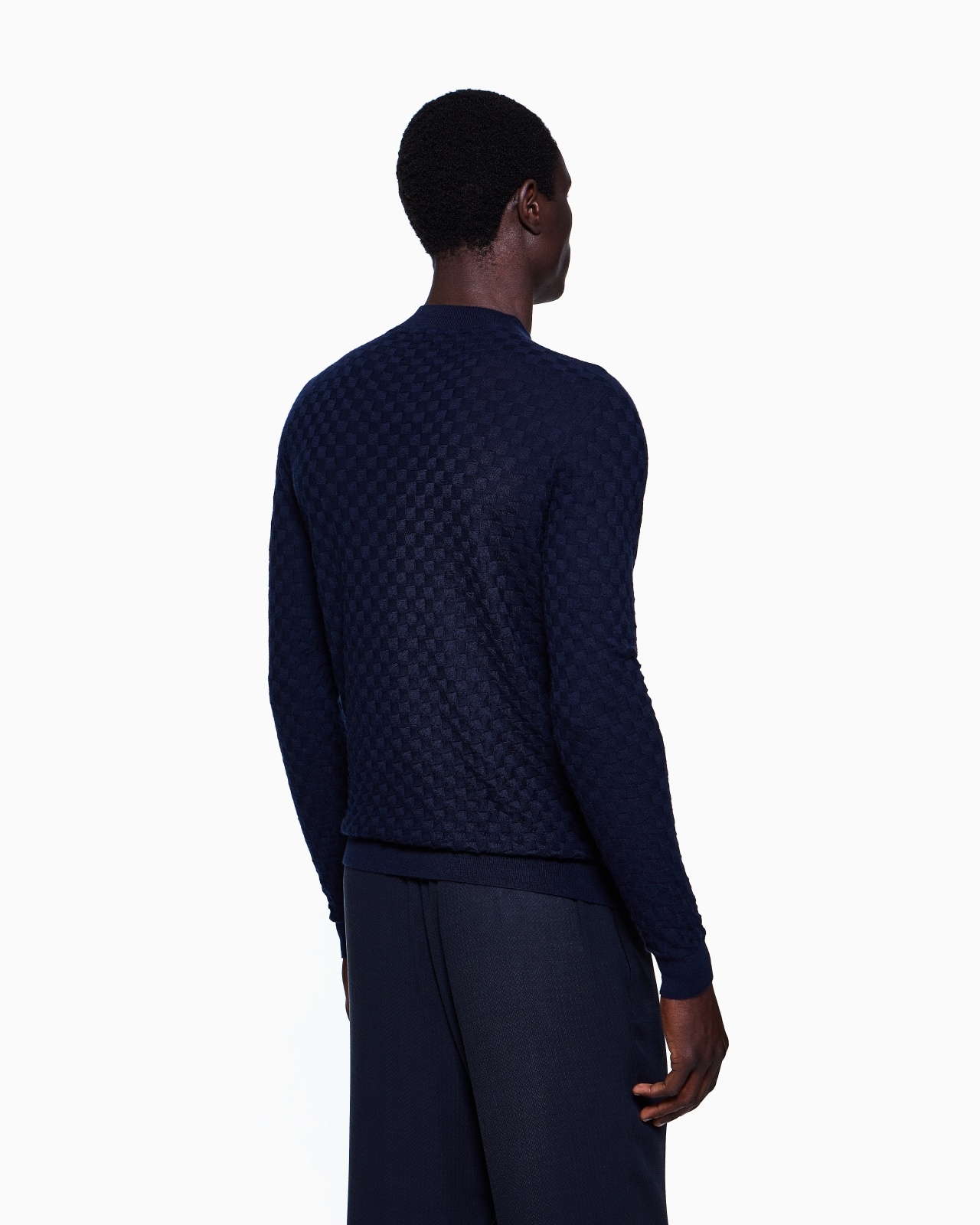 CREW-NECK JUMPER IN CASHMERE AND SILK - 3