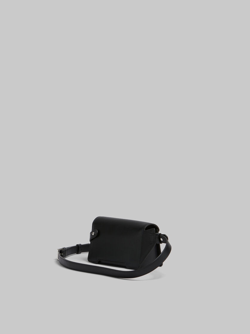 BLACK LEATHER TRUNKAROO CROSSBODY BAG - 3