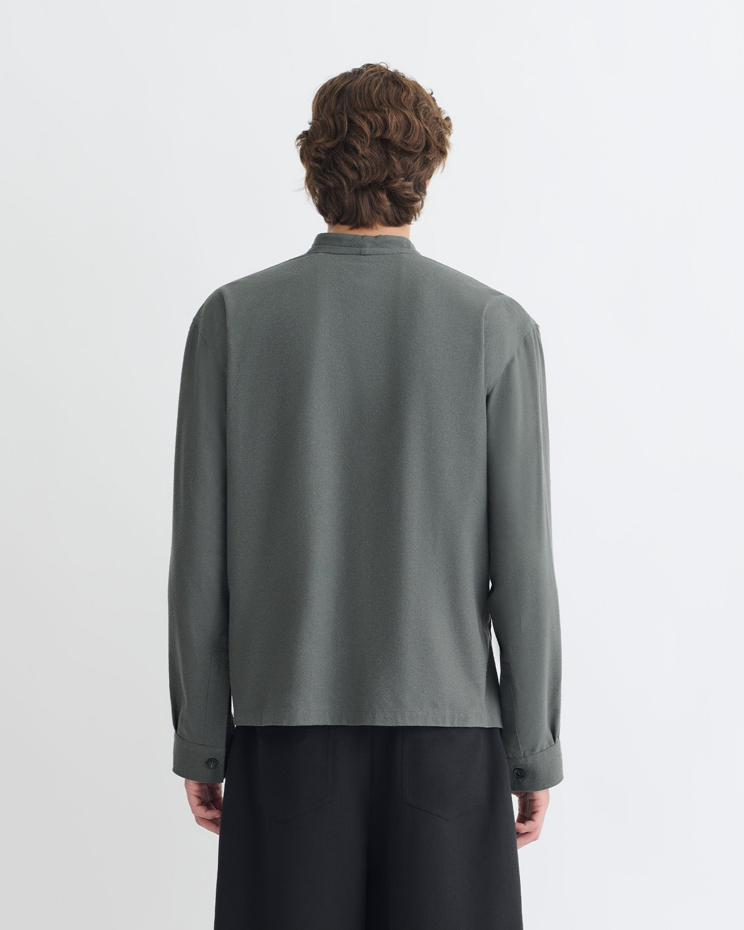 Raw Silk Wrap Shirt - 3