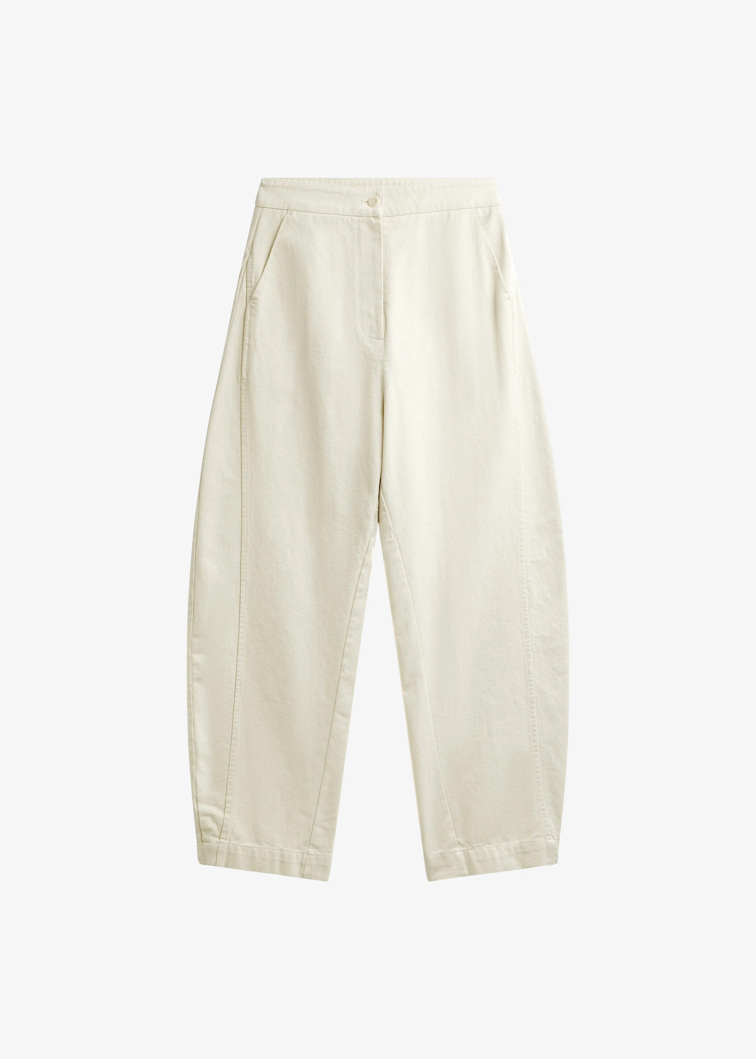 Noyon Barrel Leg Pants - Cream - 1