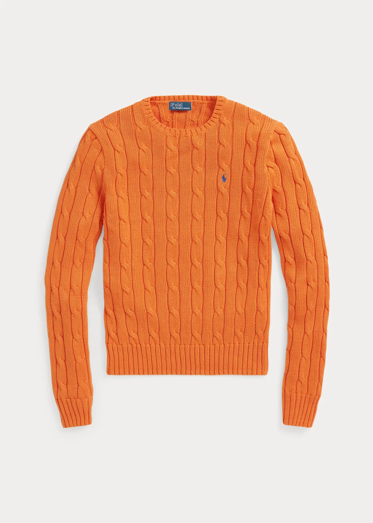 Cable-Knit Cotton Crewneck Sweater - 1