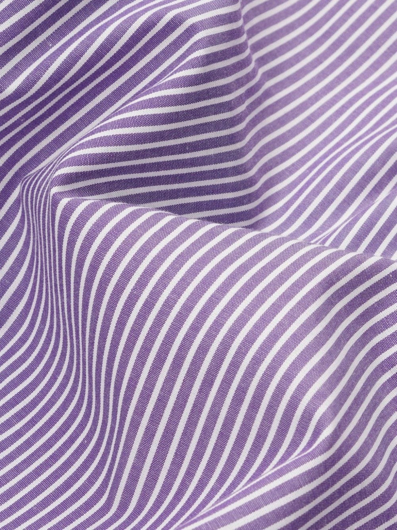 Sporty & Rich logo-embroidered striped cotton shirt outlook