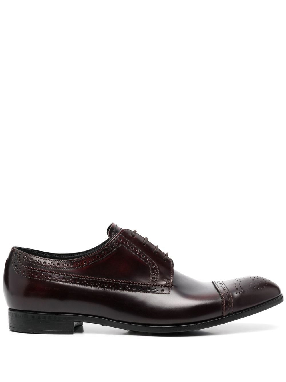 lace-up leather brogues - 1