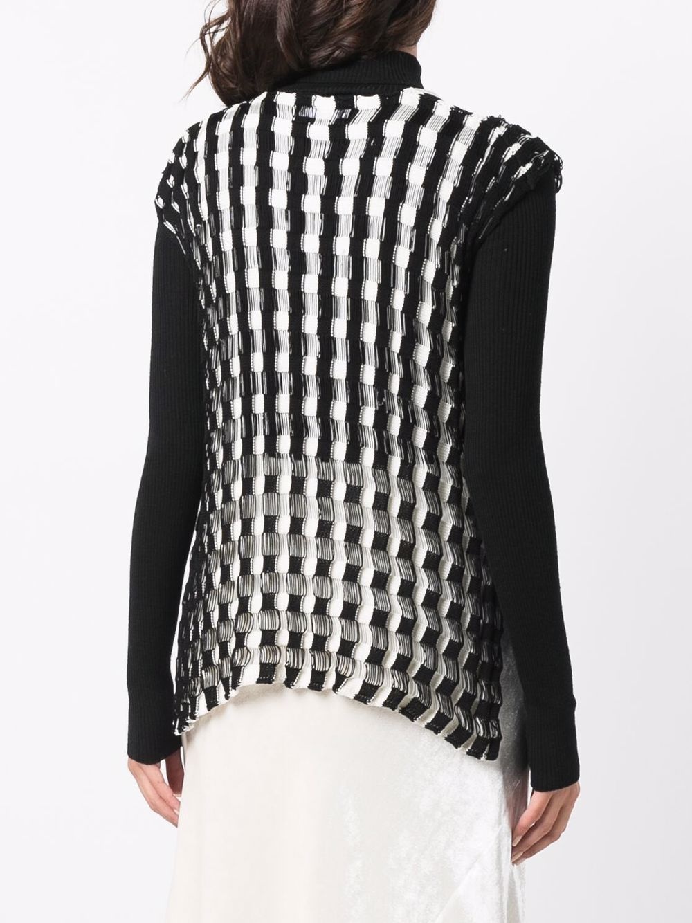 woven-design jumper - 4