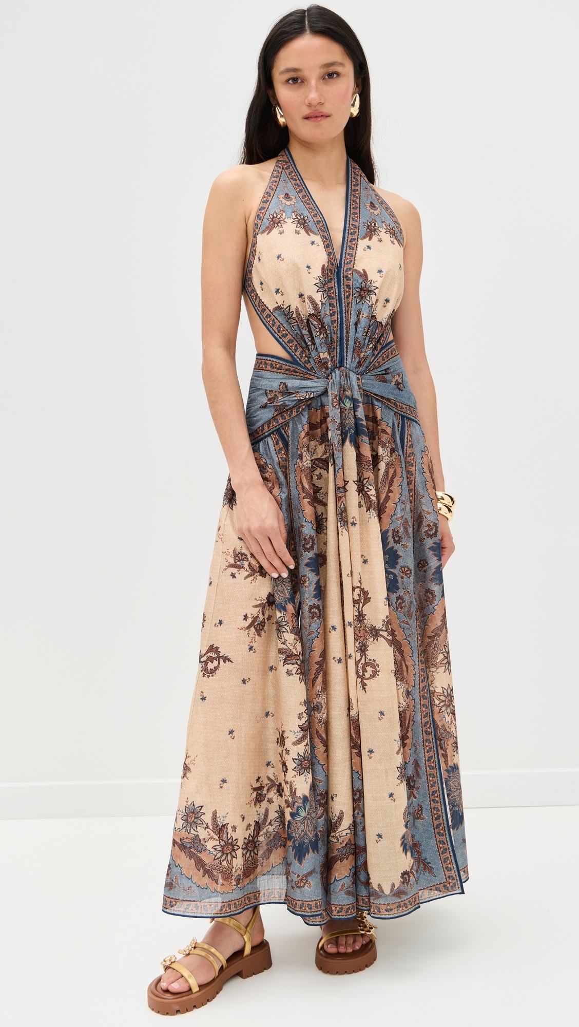 Ascension Plunge Halter Maxi Dress - 6