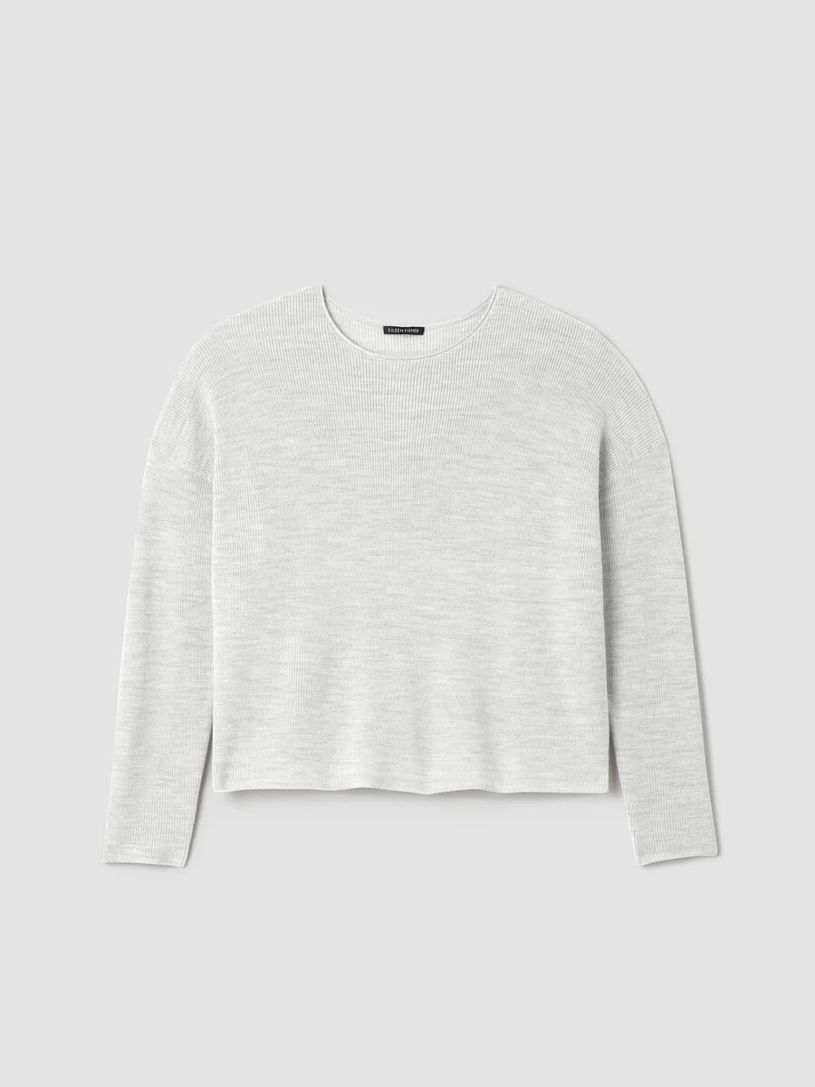 Merino Crew Neck Top in Regenerative Wool - 1