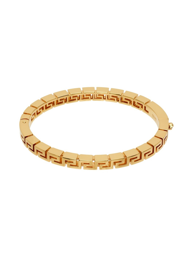 Gold Greca Bangle Bracelet 1