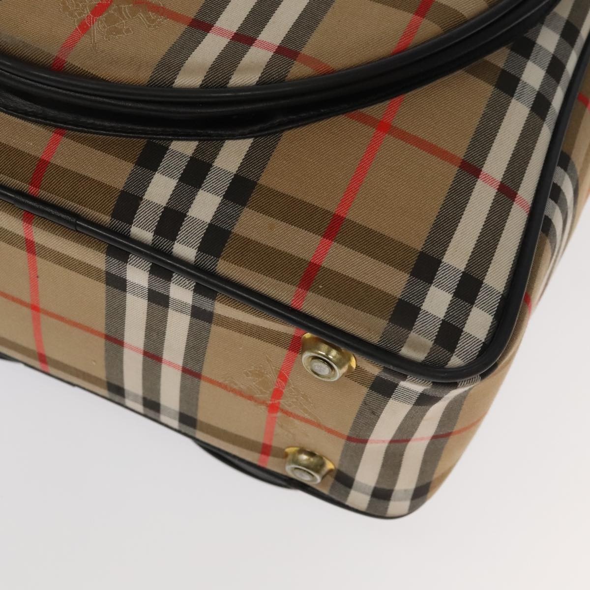 Burberry Nova Check Hand Bag Canvas Beige - 9