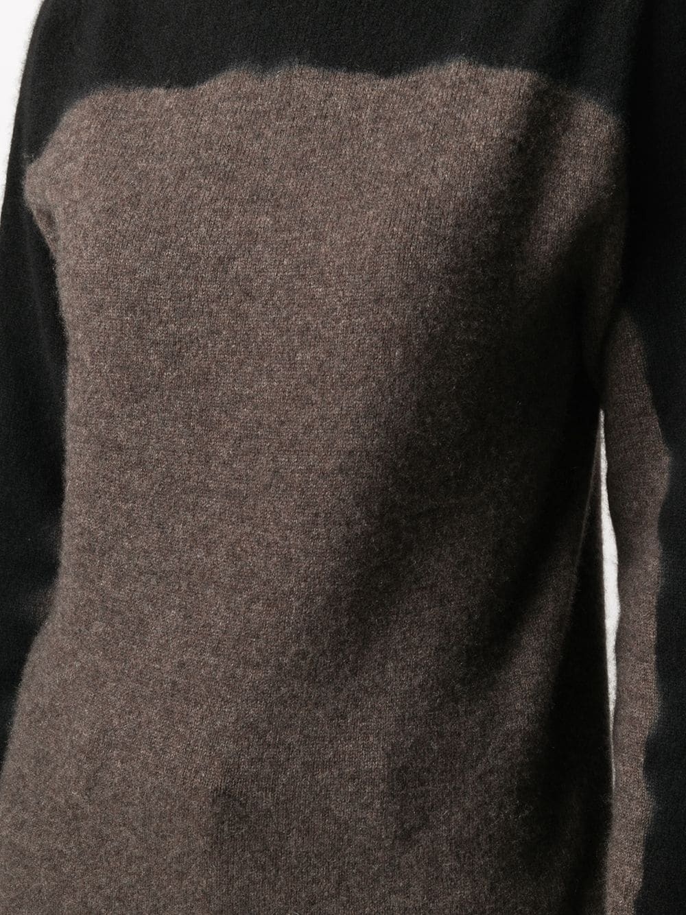 two-tone knit cashmere jumper - 5