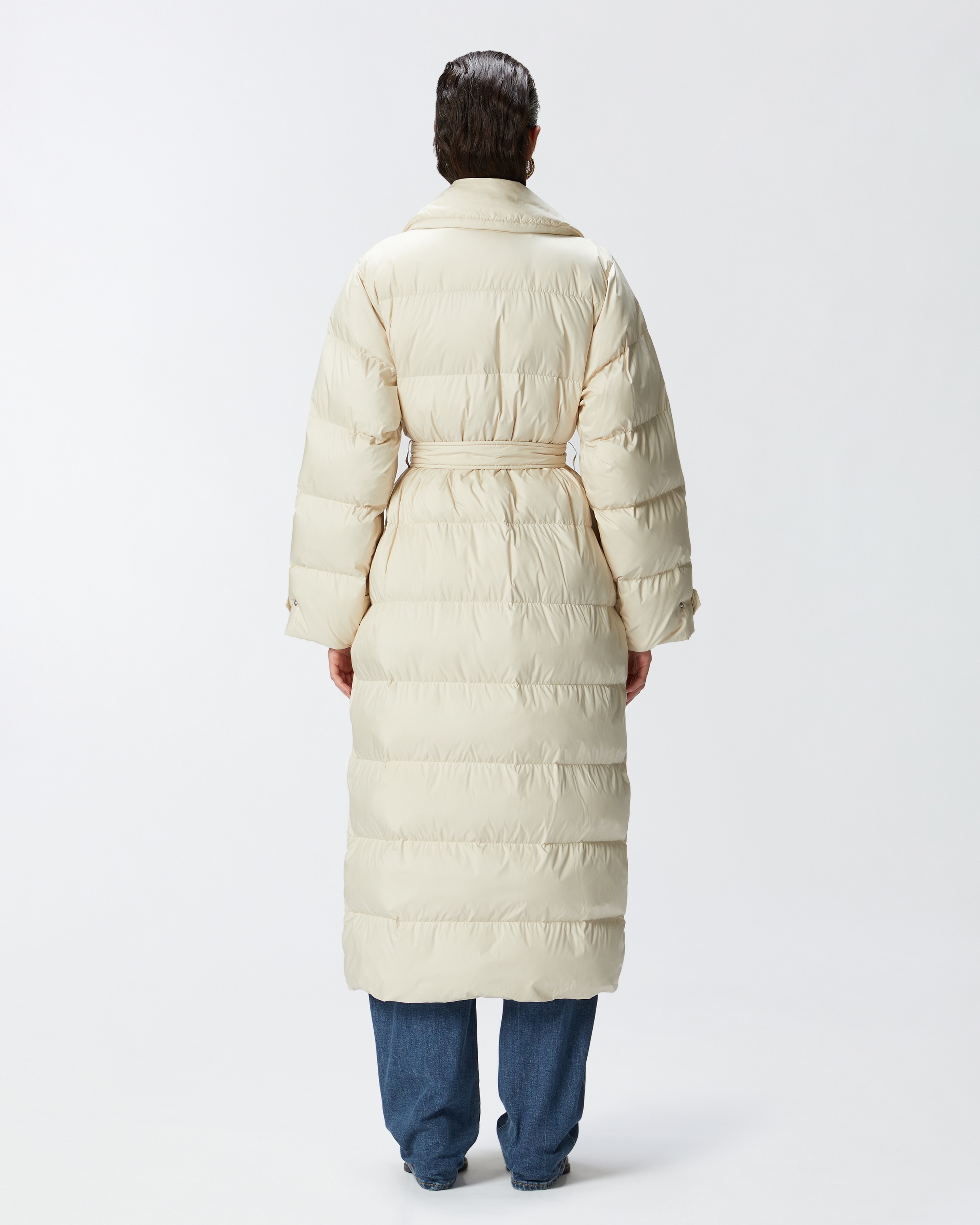 PADDED TRENCH COAT WITH MATCHING BELT - 4