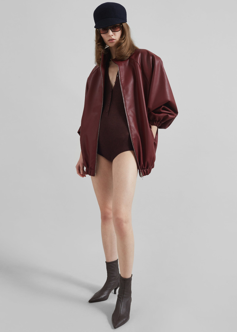Solana Polo Bodysuit - Burgundy 8