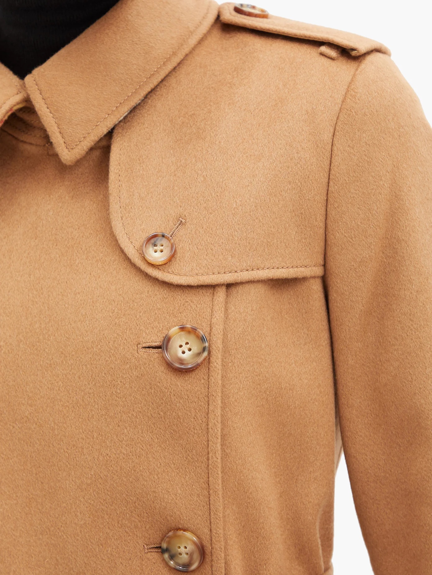 Kensington pressed-cashmere trench coat - 3