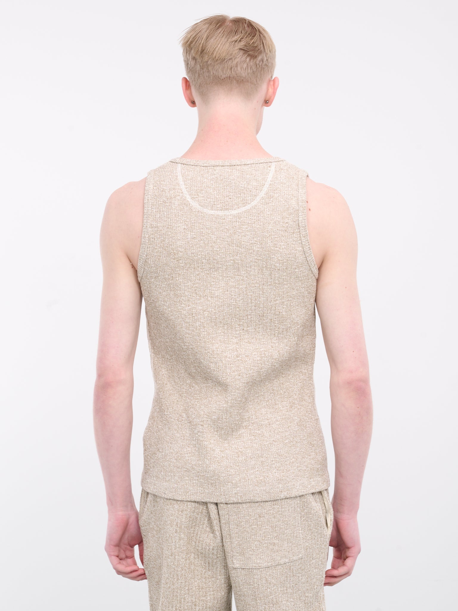 Rib-Knit Sleeveless Tank Top - 3