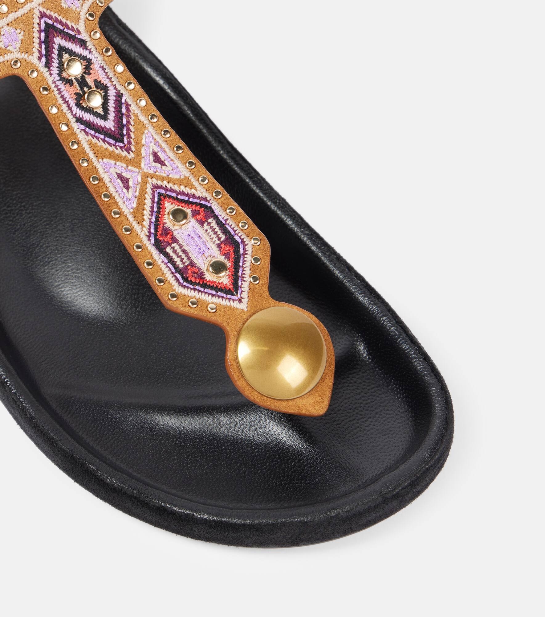 Enore embroidered suede sandals - 5