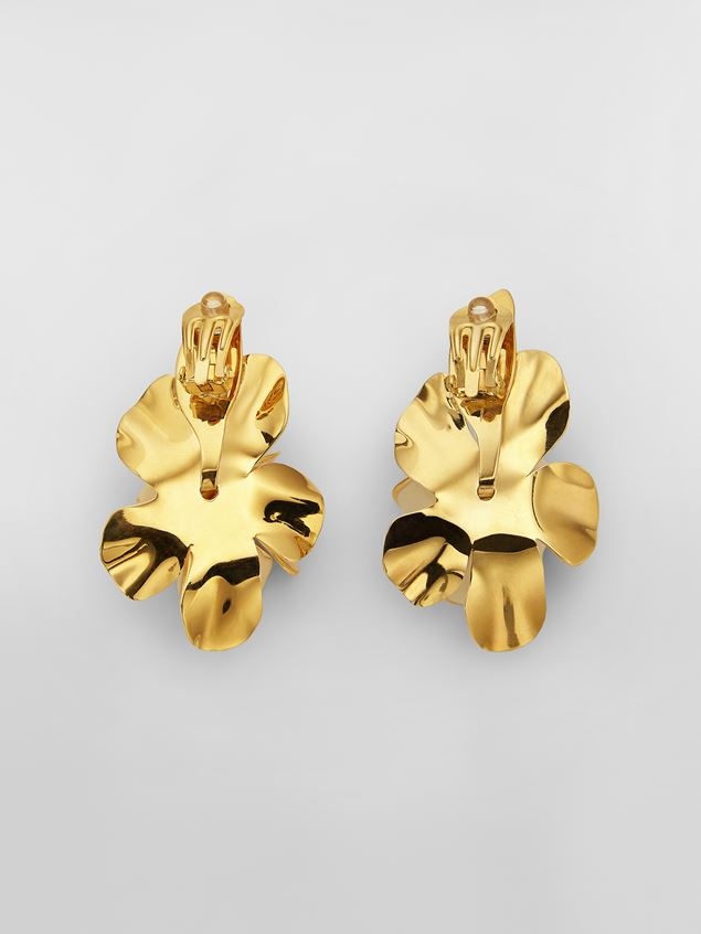 FLOWER-SHAPED FLOWER BRASS EARRINGS - 3