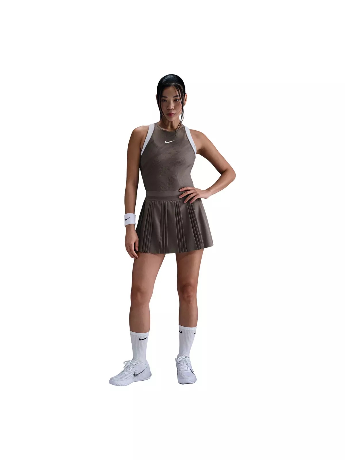 Women's Court Slam Dri-FIT Tennis Tank Top -Grey - 4