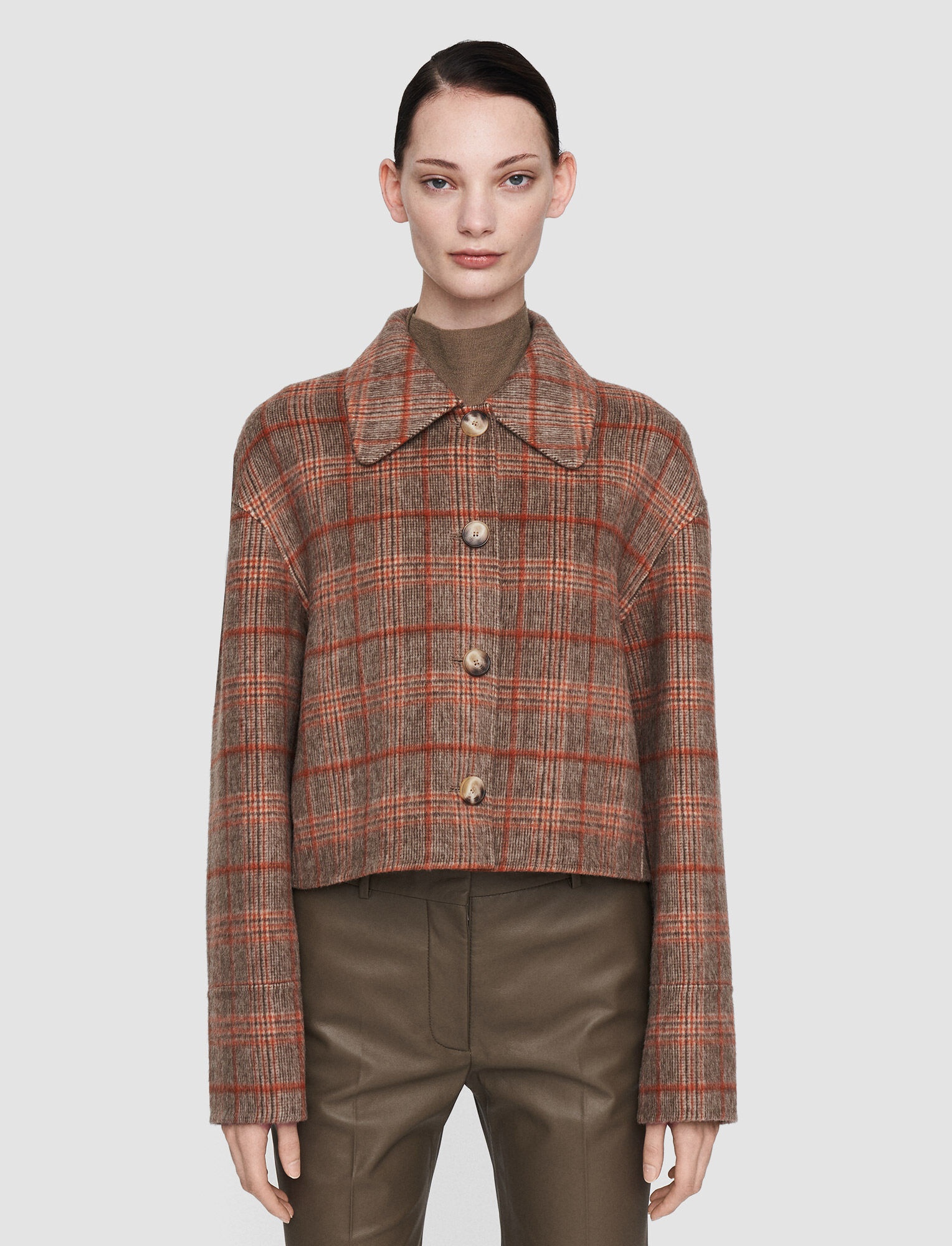 Double Face Plaid Gerrard Coat - 3