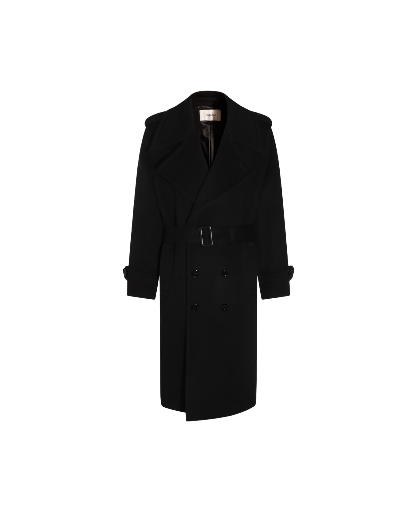 Black Wool Coat - 1