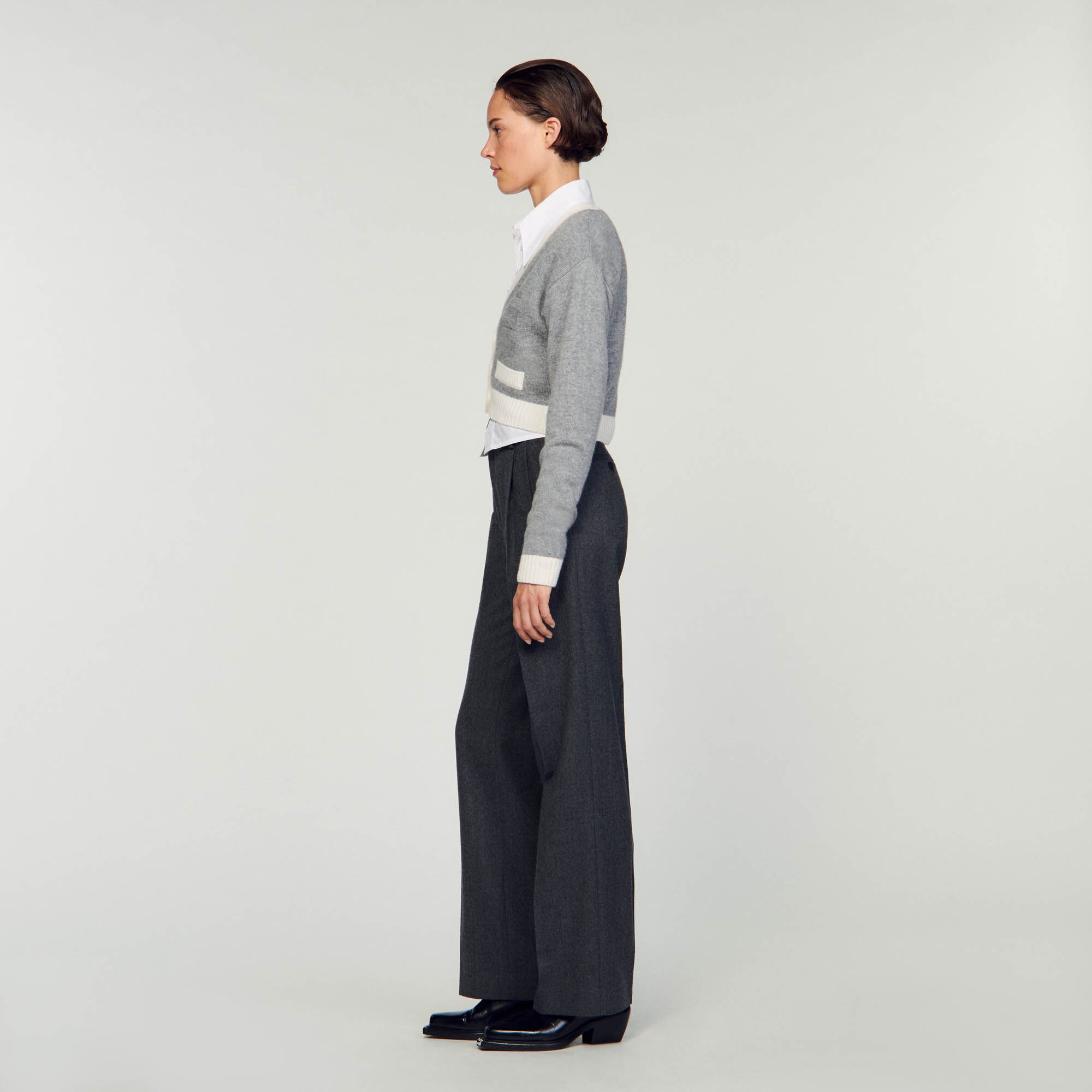 CROPPED KNITTED CARDIGAN - 7