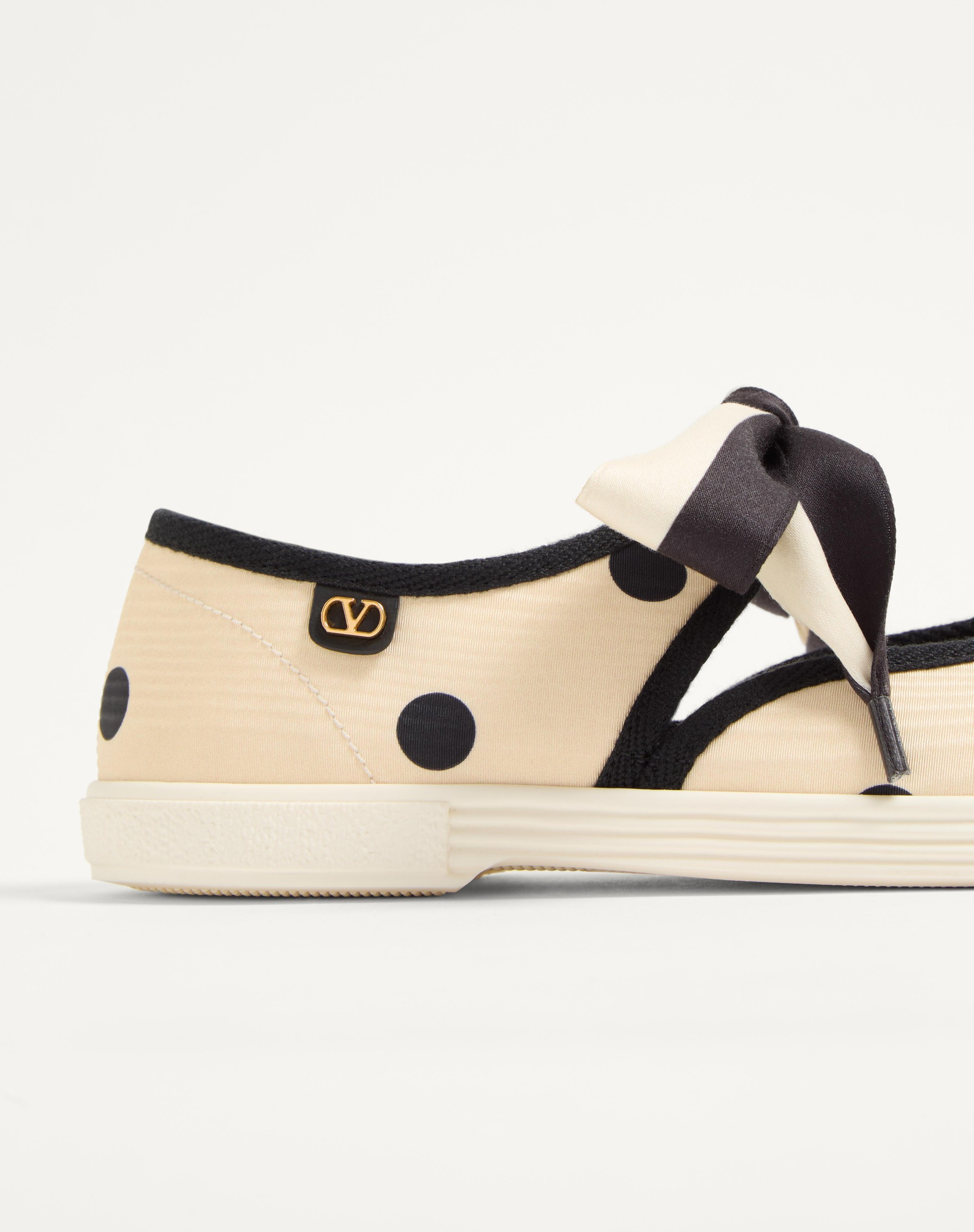 BAY BY BAY BALLERINA SNEAKERS IN MOIRÉ PLUS DE POIS FABRIC - 7