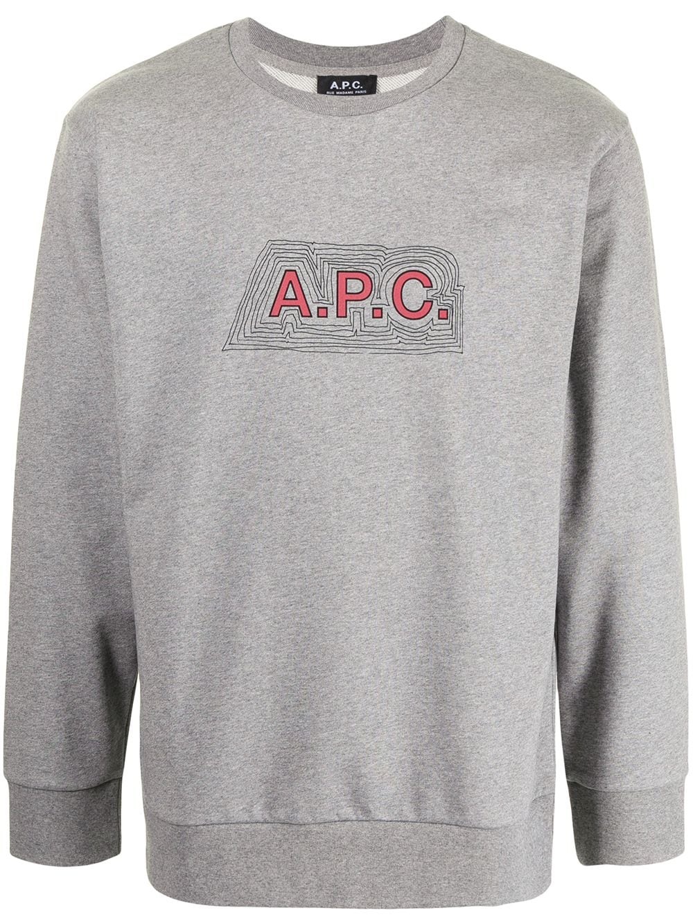 logo-print crew neck sweatshirt - 1