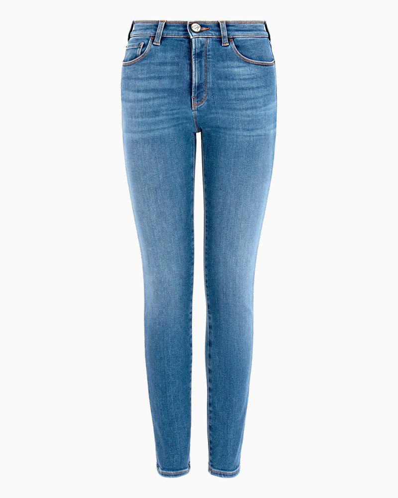 ASV J20 high-waisted super-skinny leg jeans in a worn-look organic stretch denim 1