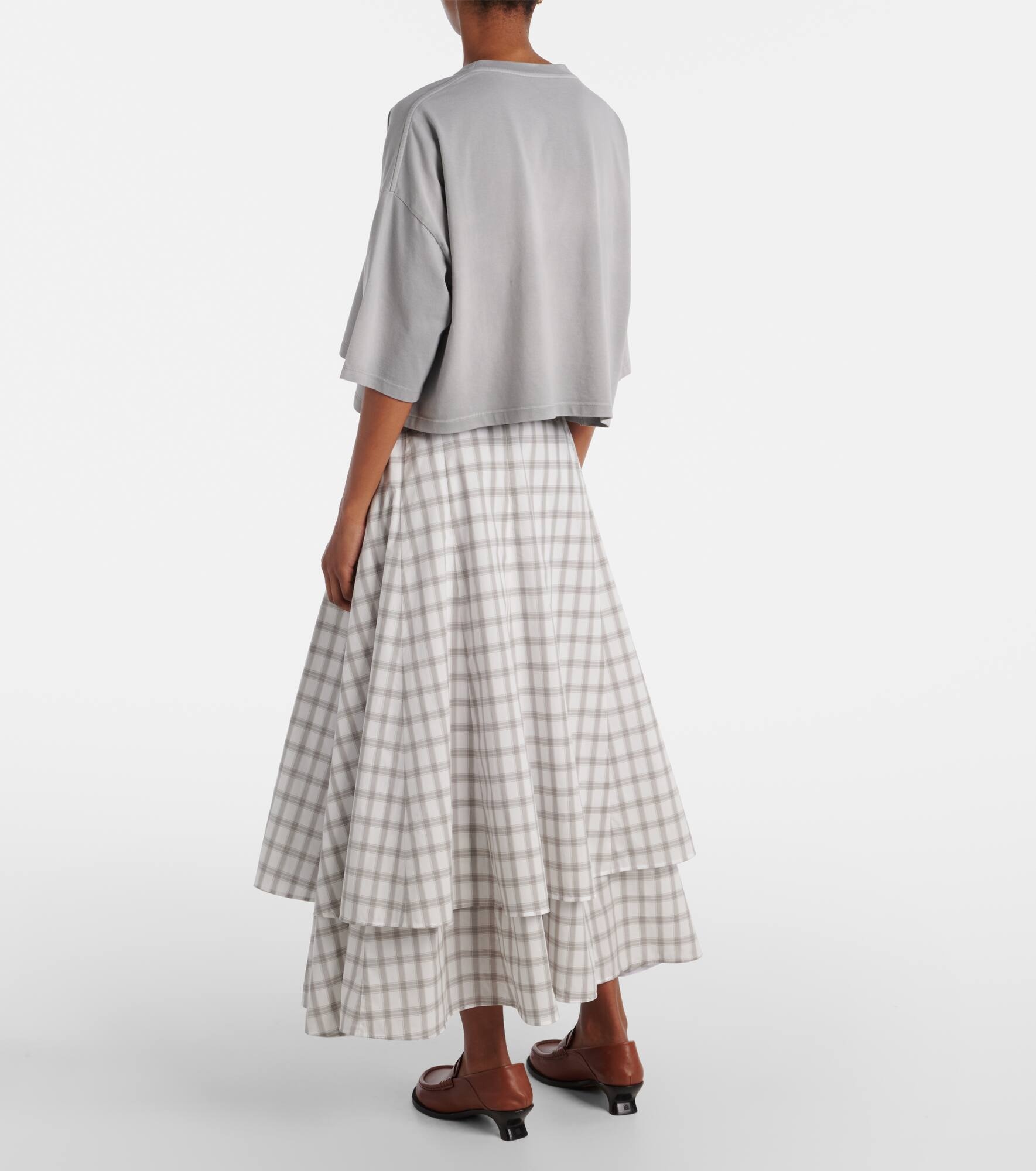 Cropped cotton jersey T-shirt - 3