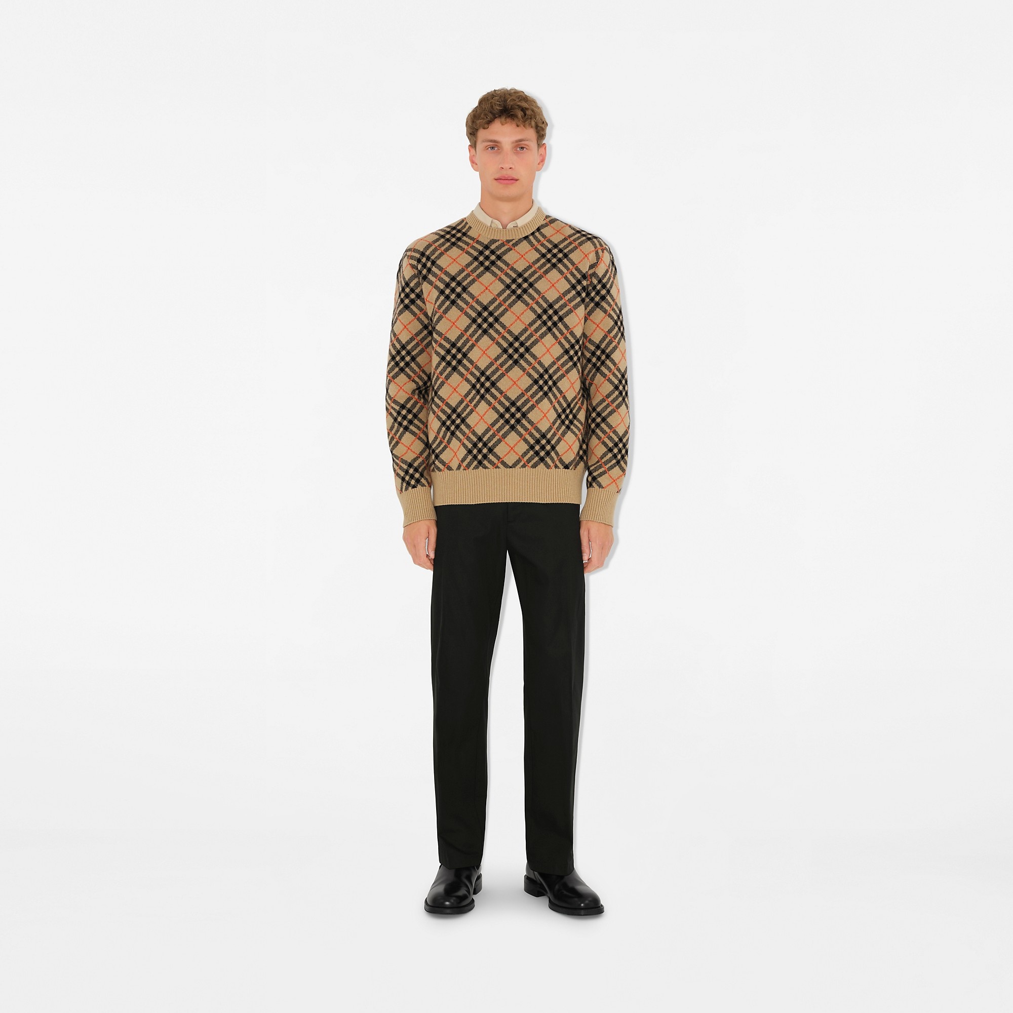 Check Cashmere Sweater - 2