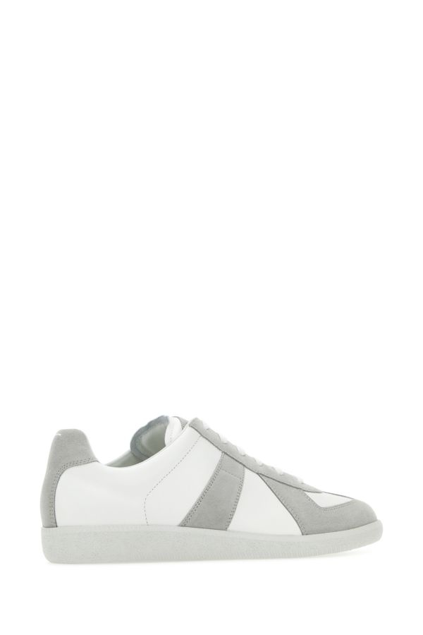 MAISON MARGIELA MAN Two-Tone Leather And Suede Replica Sneakers - 3