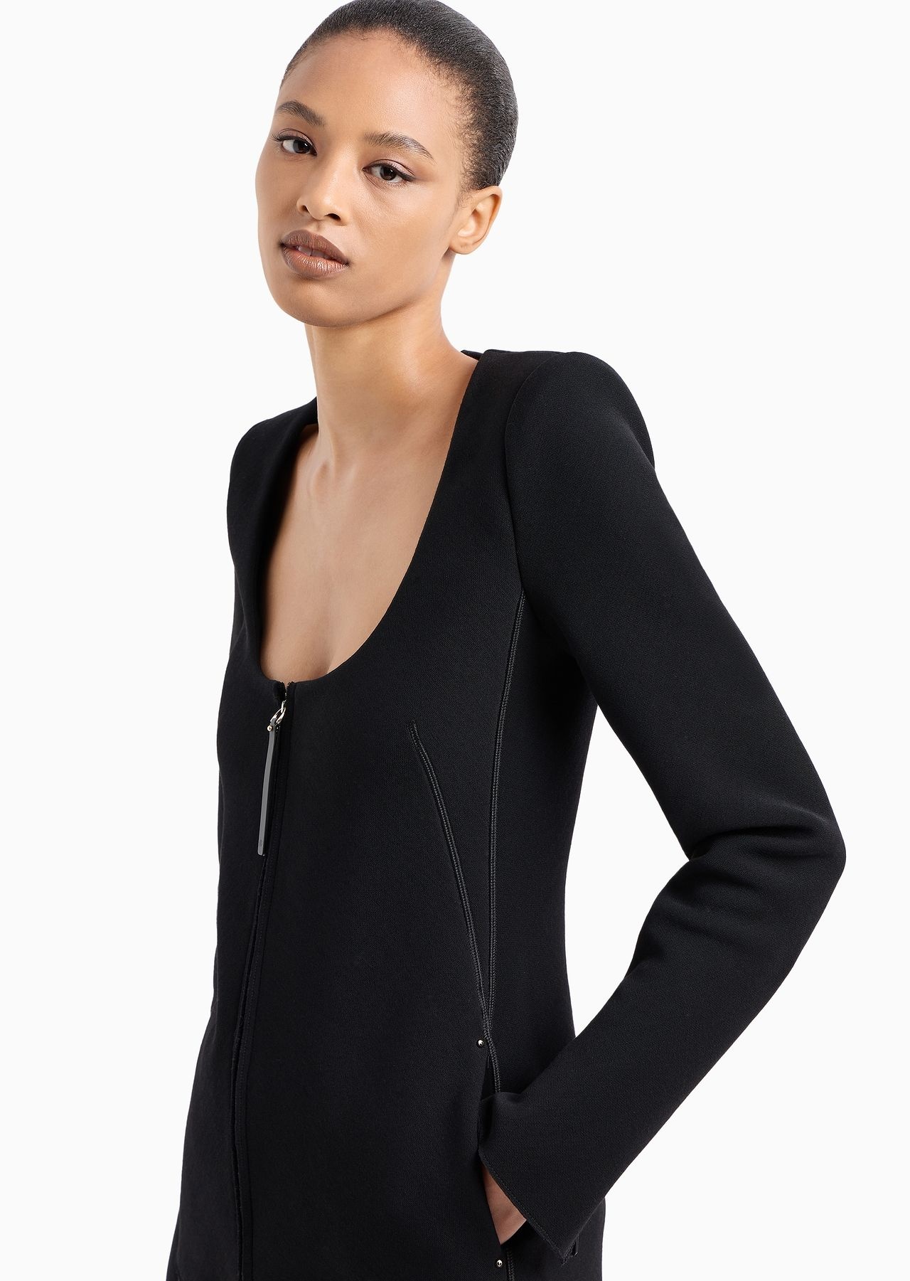 ASV single-breasted jacket in virgin wool-blend double jersey - 5