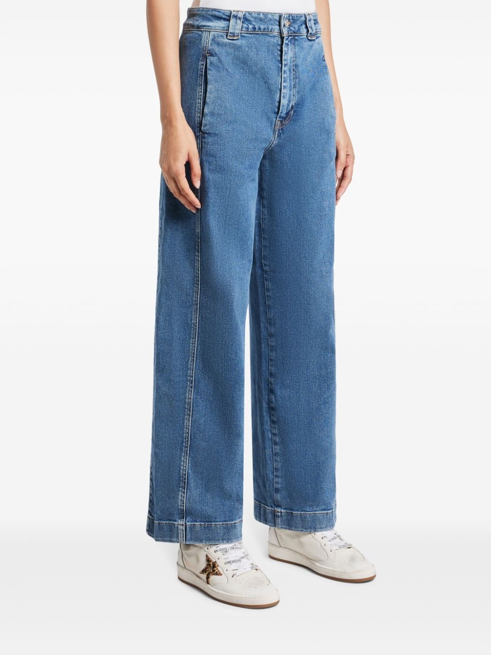 stretch-denim wide-leg jeans - 3