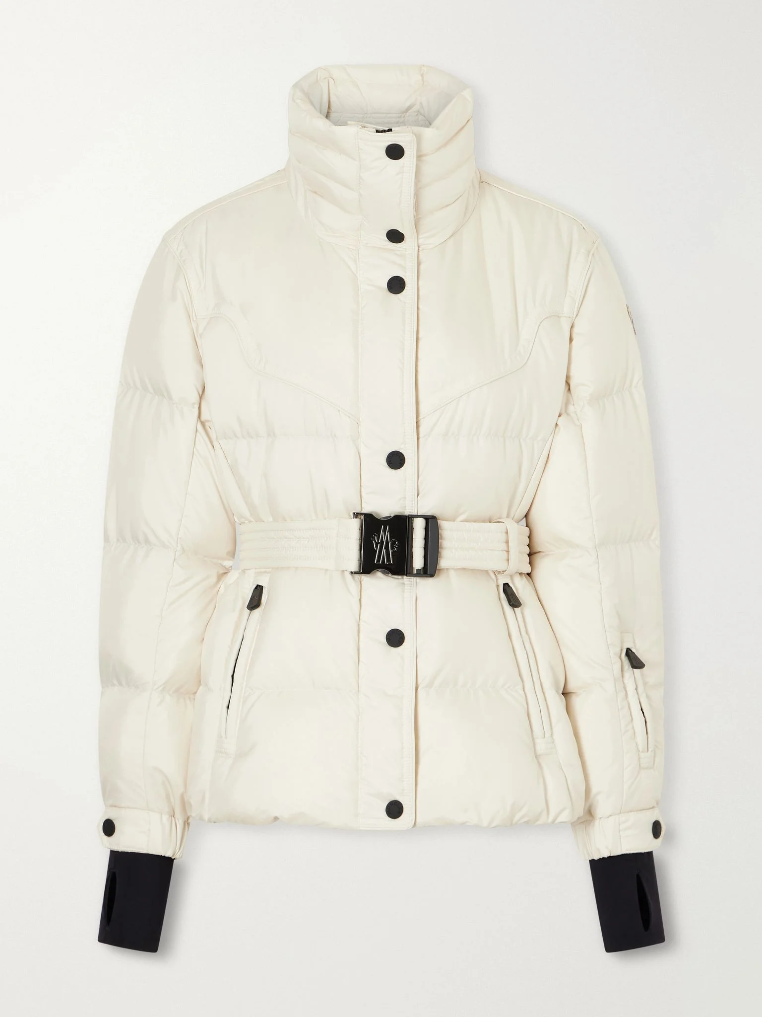 Karshi plush-trimmed shell down ski jacket White - 1