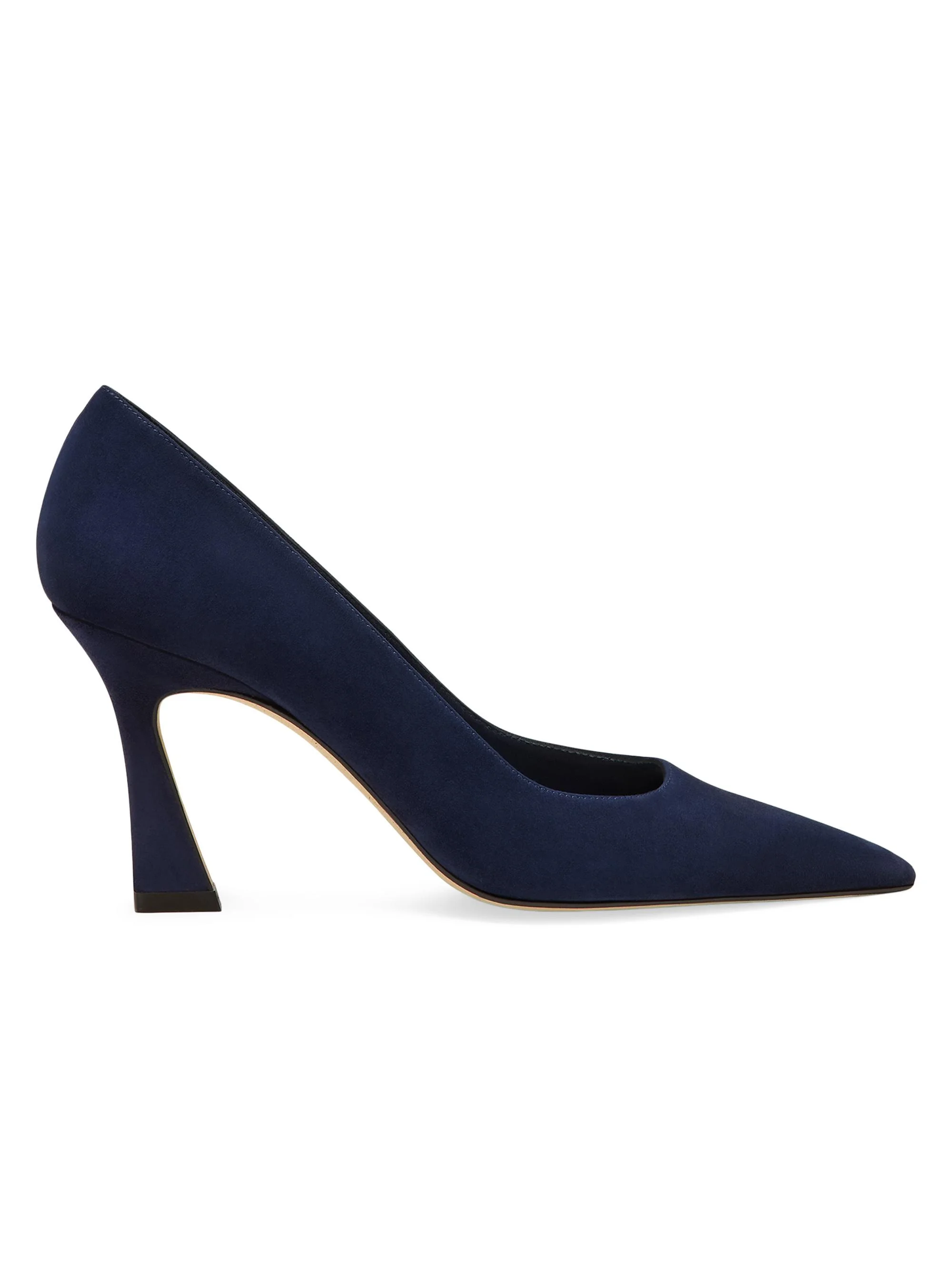 Women's Vinnie 85MM Suede Curved Pumps - Nice Blue - 1