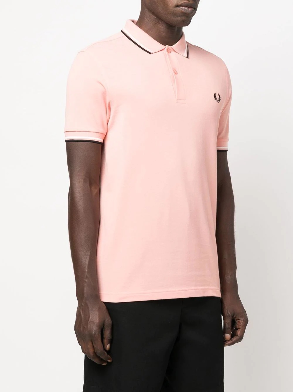 embroidered-logo short-sleeved polo shirt - 3