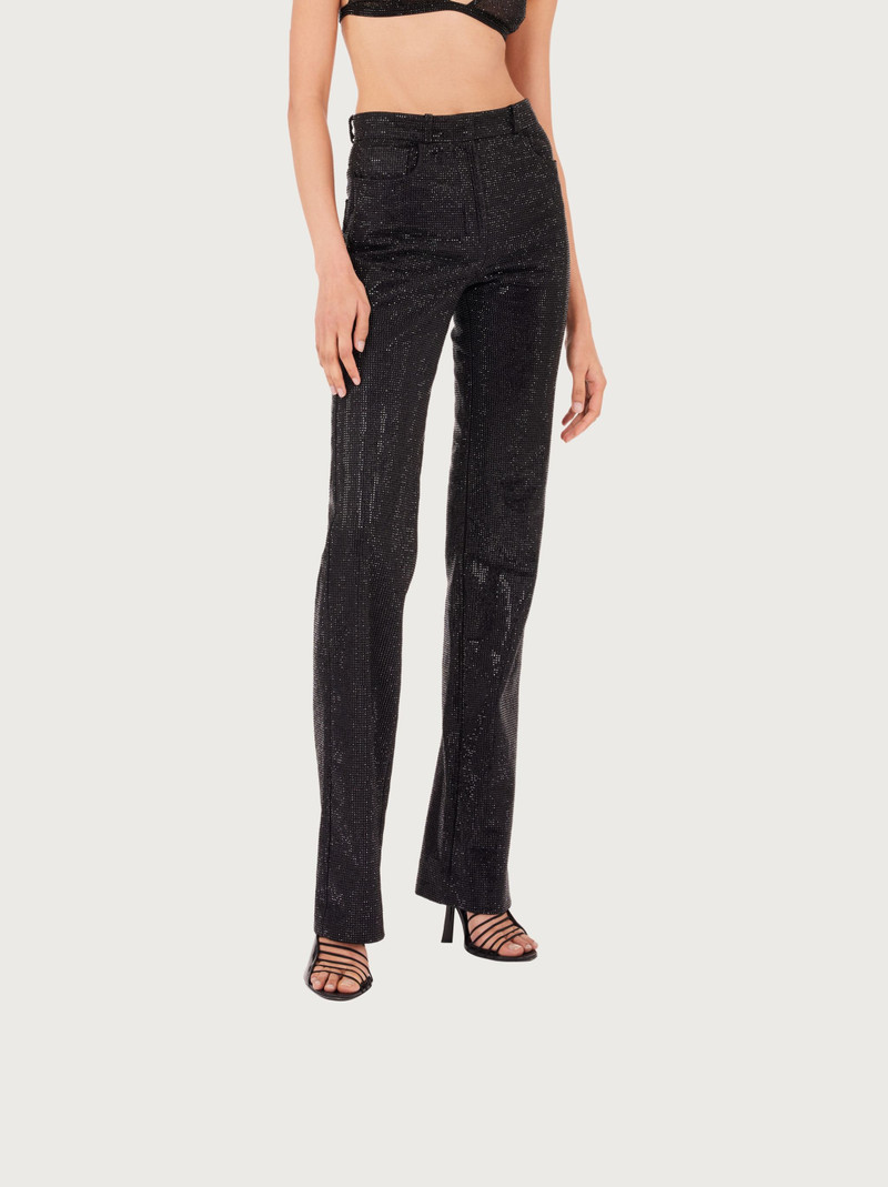 FERRAGAMO 5 pockets crystal embellished trouser outlook