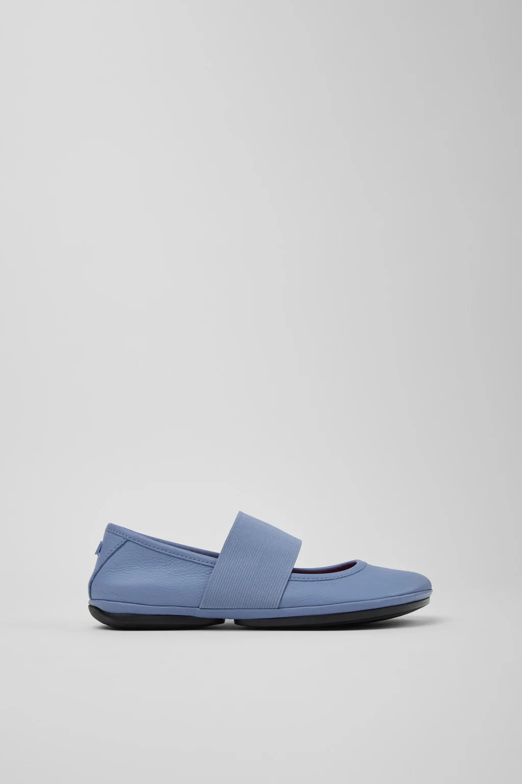 Right Nina Blue Leather Ballerinas for Women. - 1