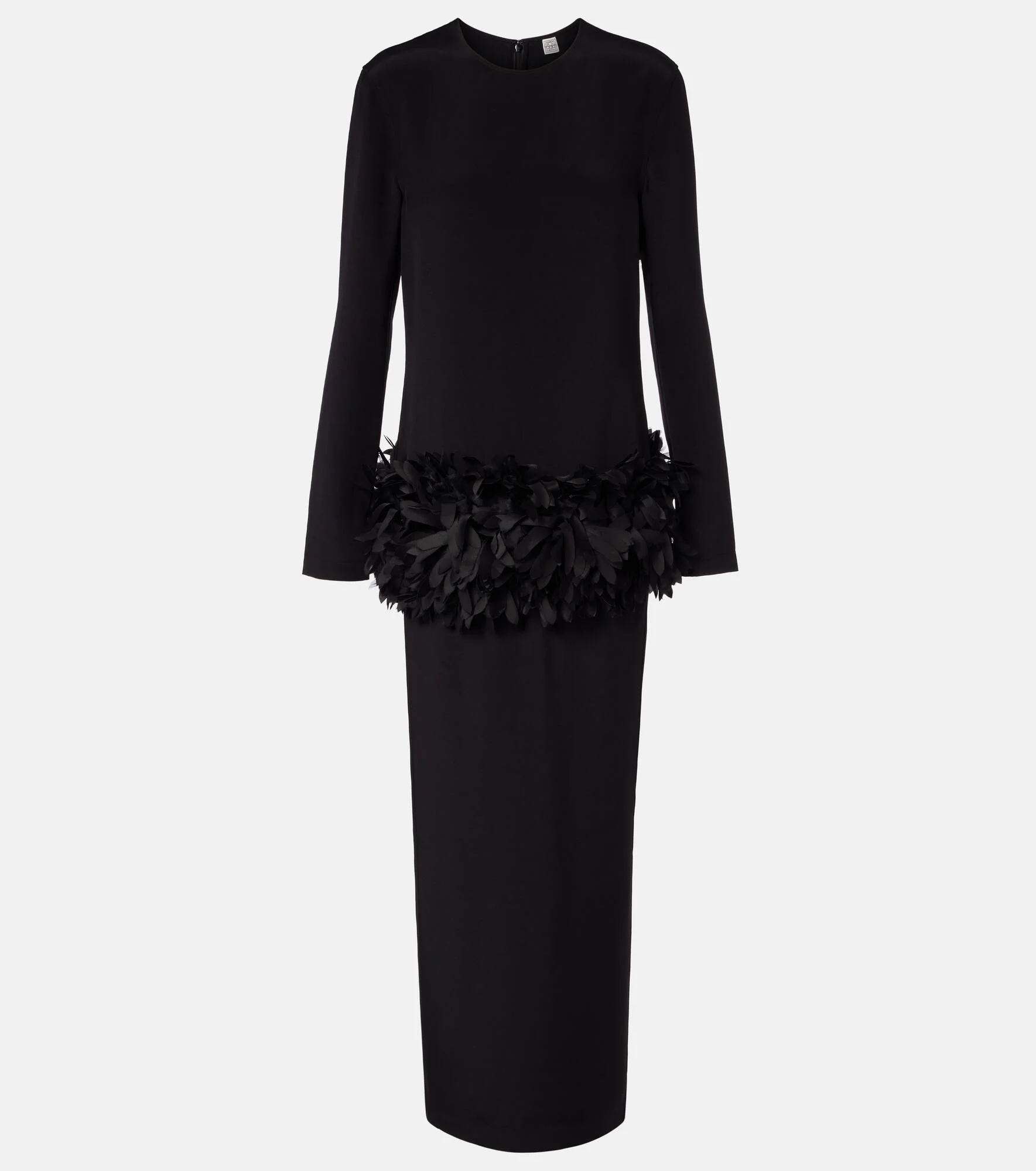 Petal silk-trimmed maxi dress - 1